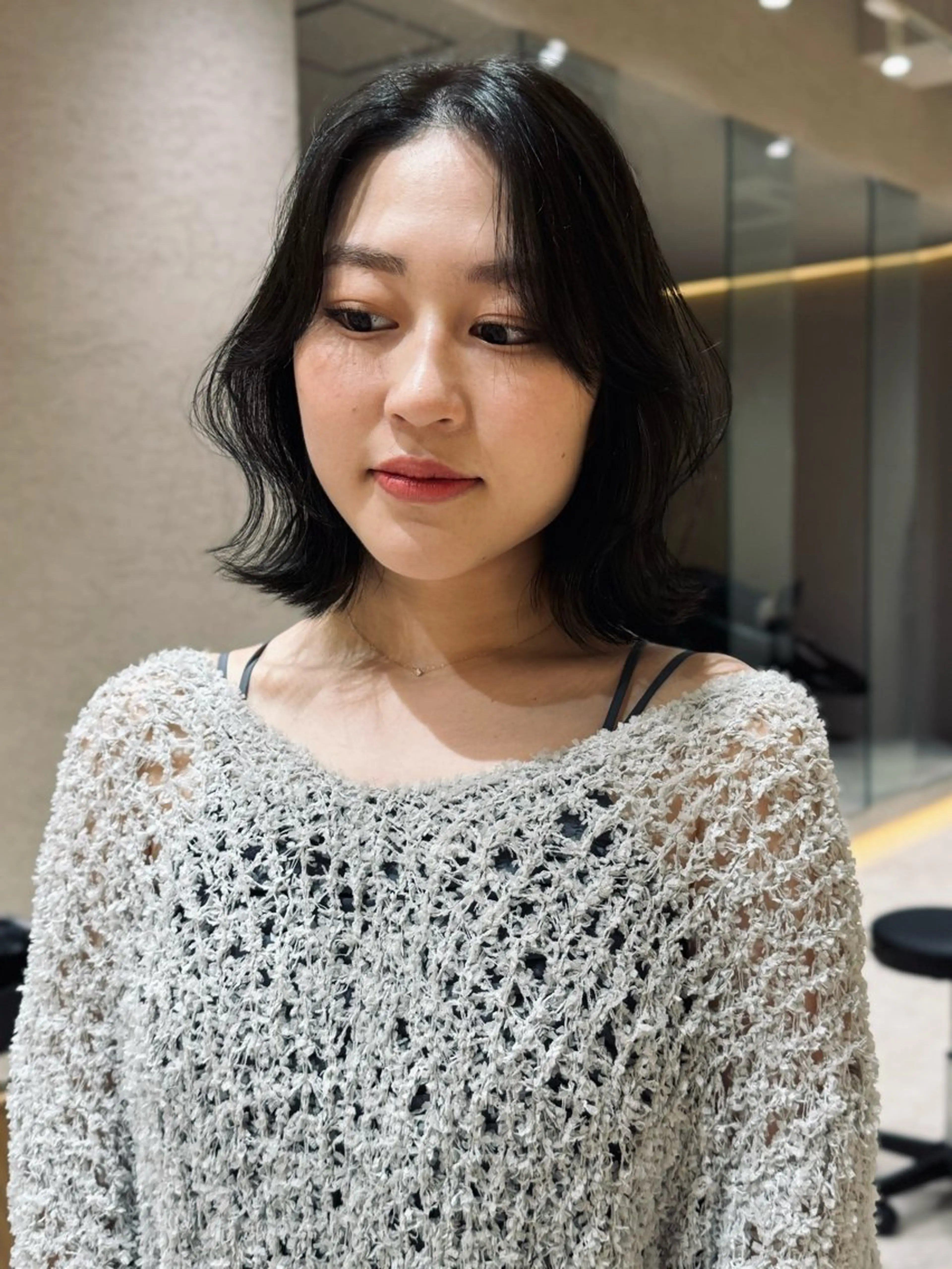 ミディアム カット ヘアカラー トリートメント 🩵縮毛矯正・ボブ 岩原朋也🩵のヘアスタイル