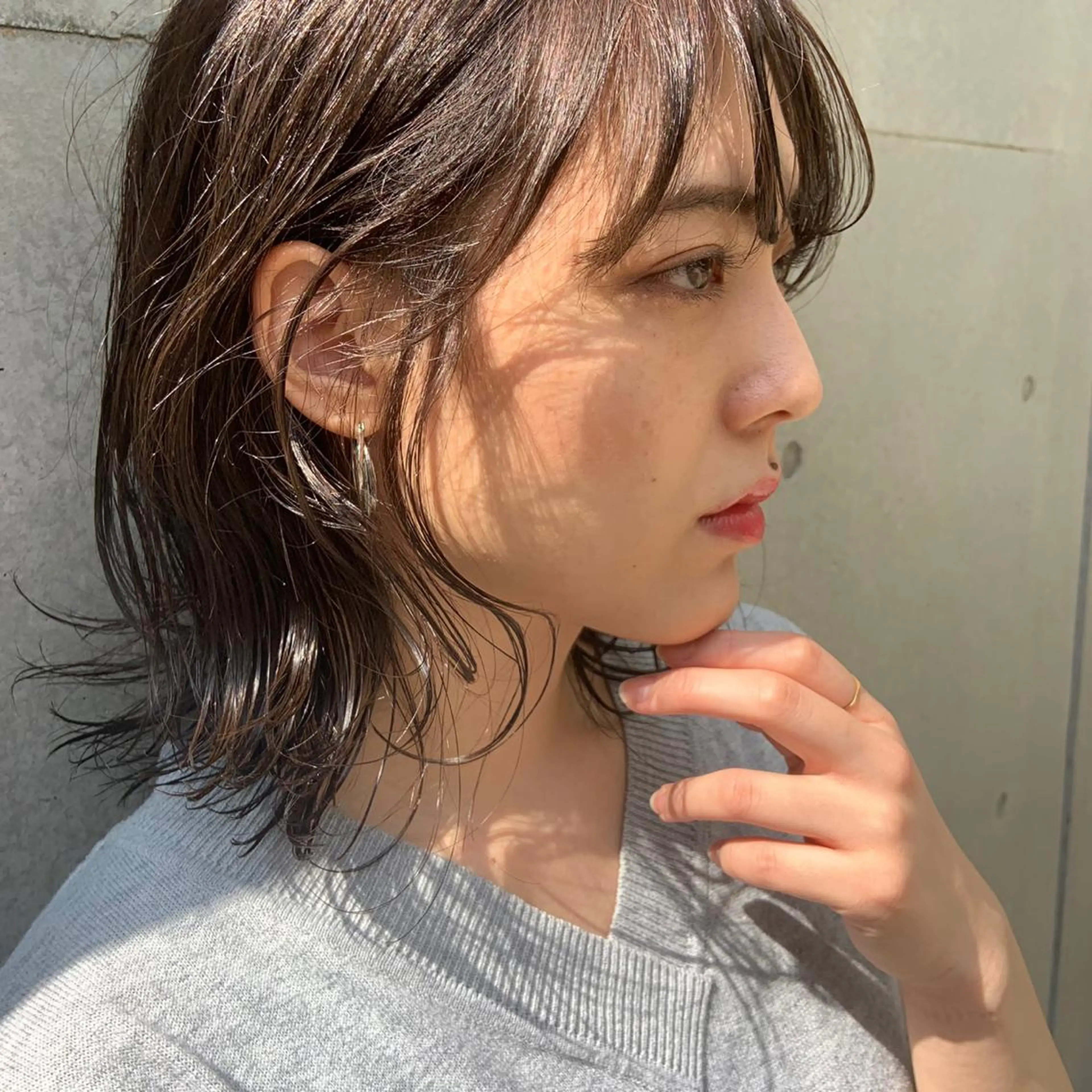 ミディアム タンバルモリパーマ 礒井メンキのヘアスタイル