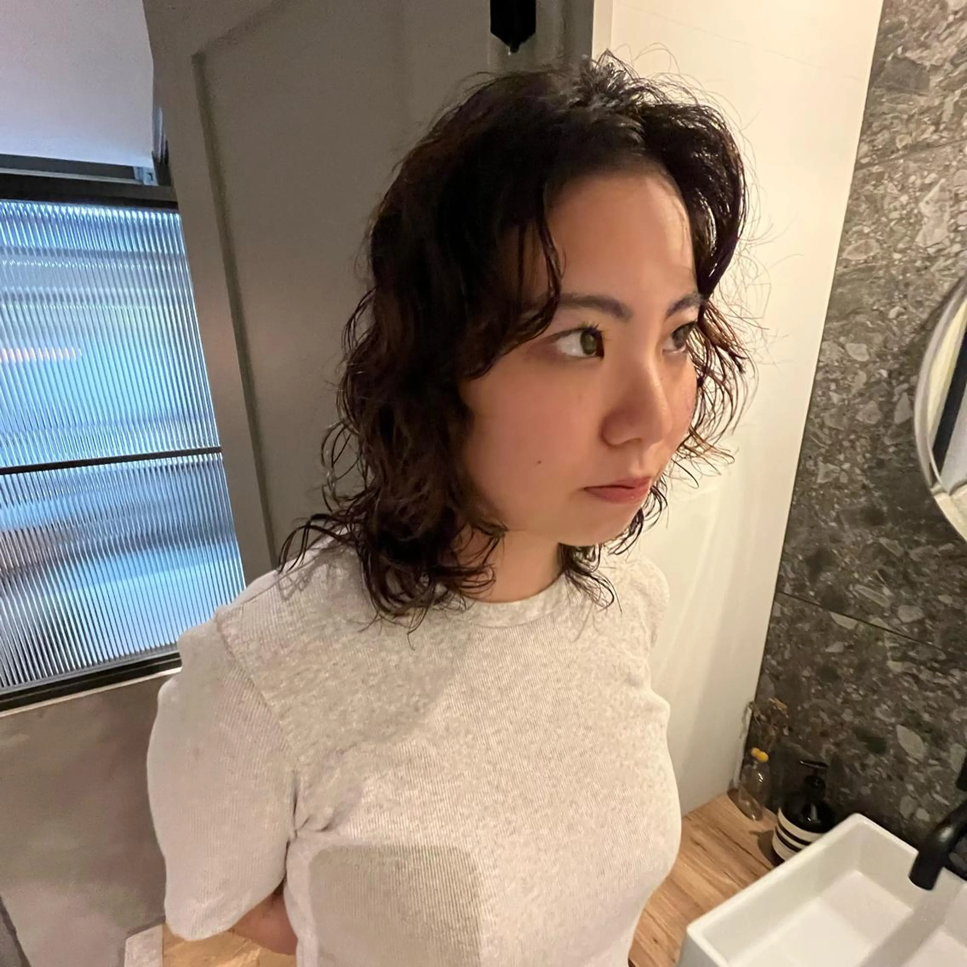 ミディアム パーマ ミディアムパーマ ウルフカット ciala清澄白河所属・MANA/ ciala清澄白河のヘアスタイル