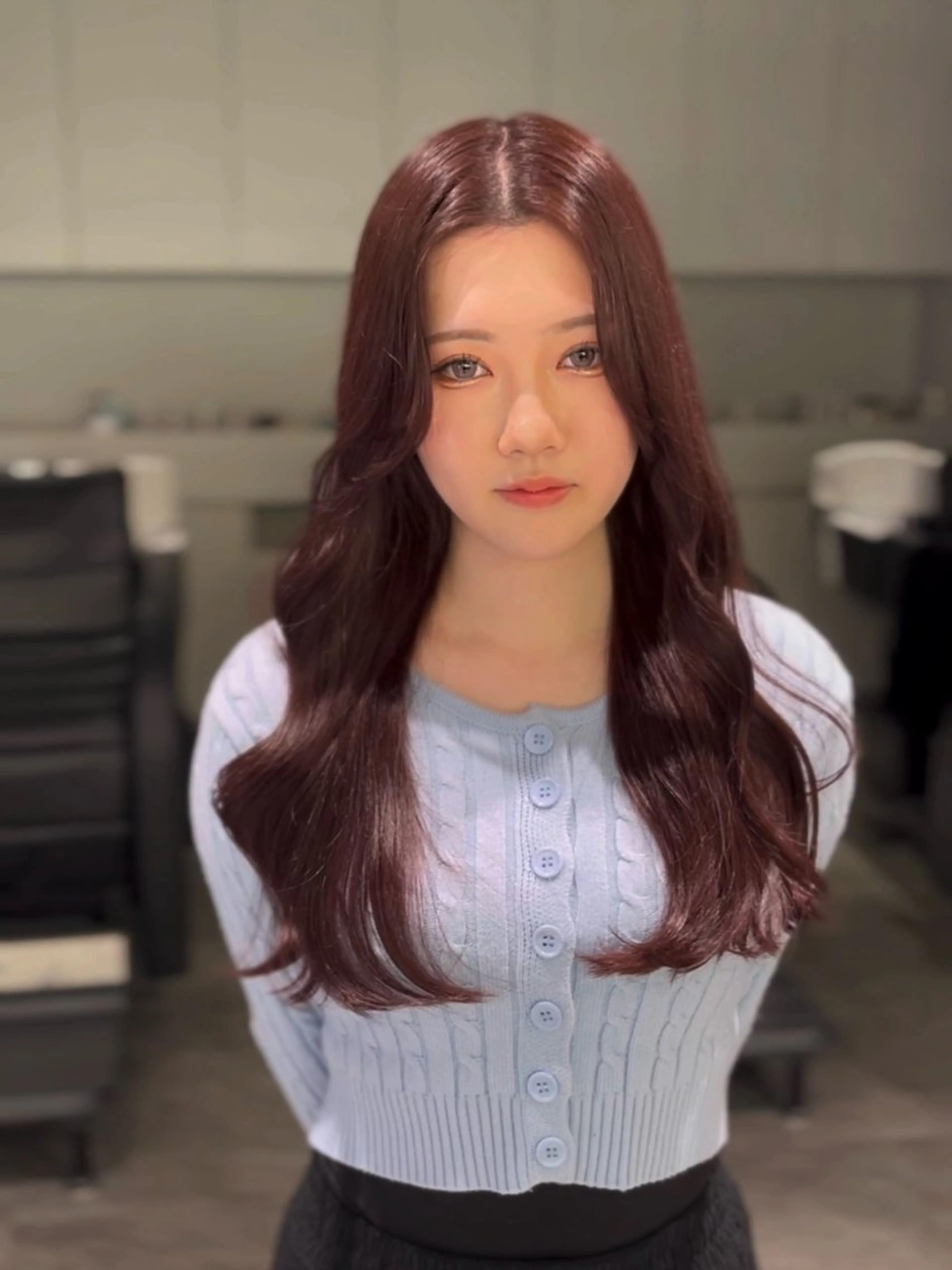 ロング カラー ラベンダーカラー ピンクカラー ピンクラベンダー くびれヘア カット ヘアカラー トリートメント 艶髪カラー/髪質改善 兼折楓馬のヘアスタイル