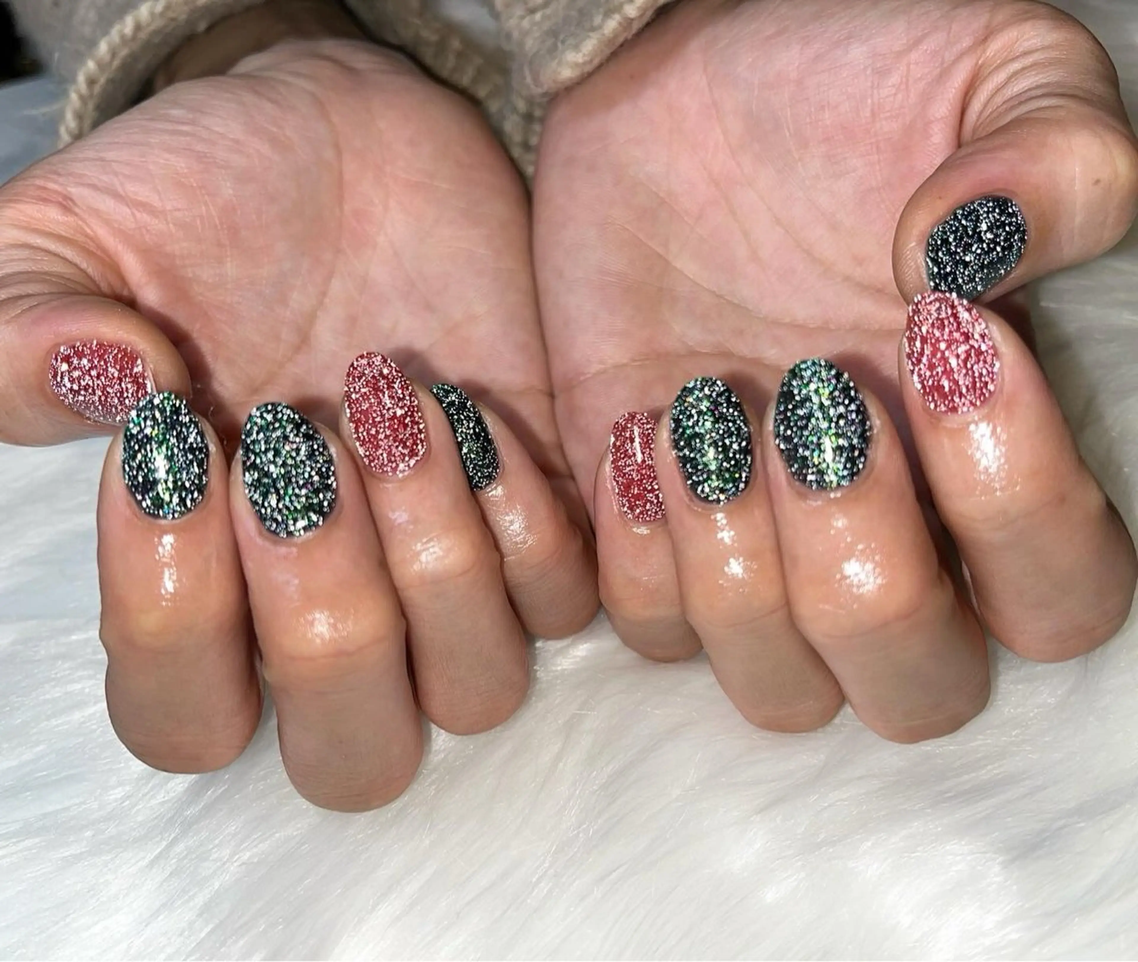 ネイル 冬ネイル クリスマス ネイルサロン flatのネイルデザイン