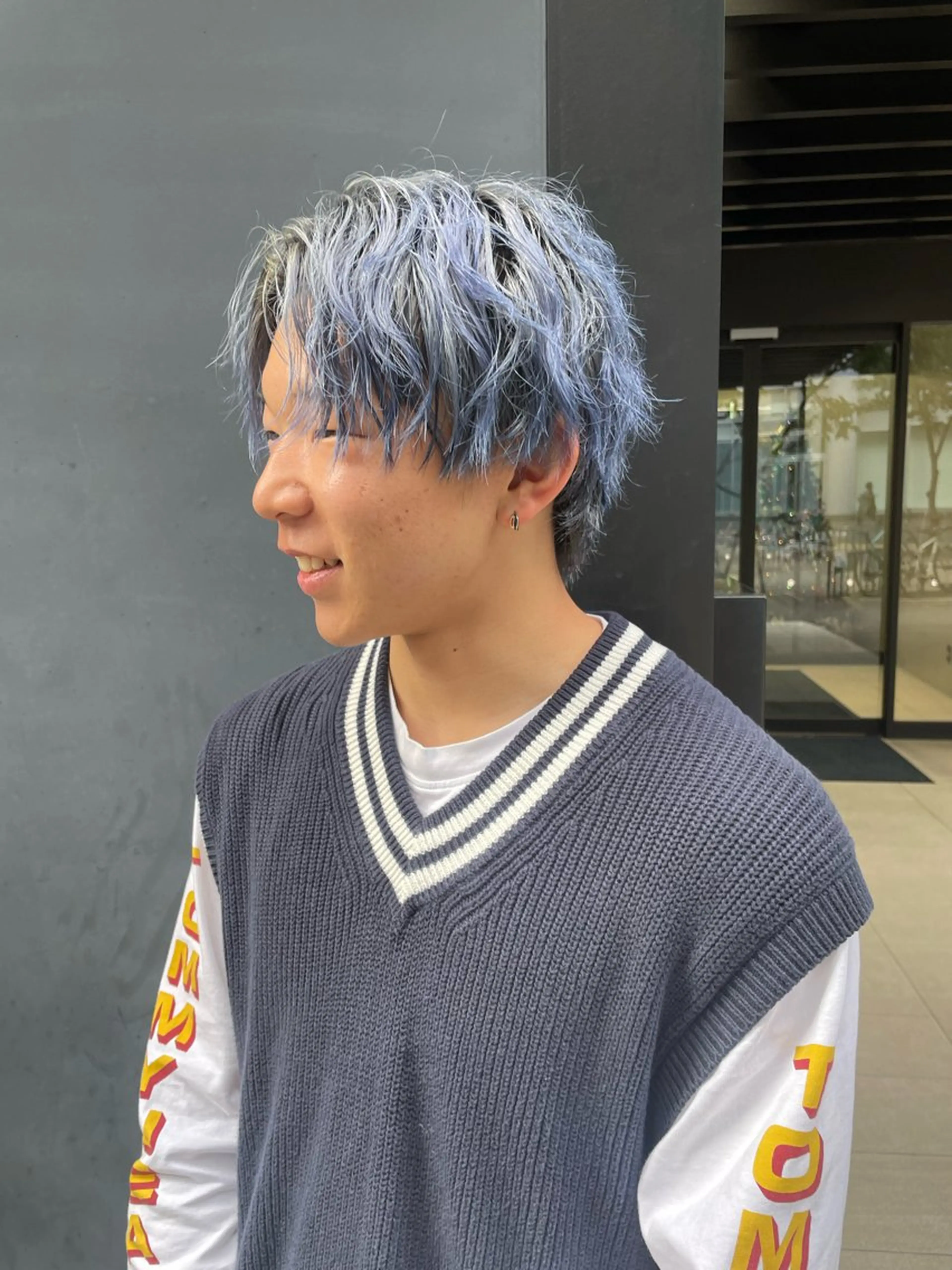 ショート メンズ アッシュ ショートボブ /綾華のヘアスタイル