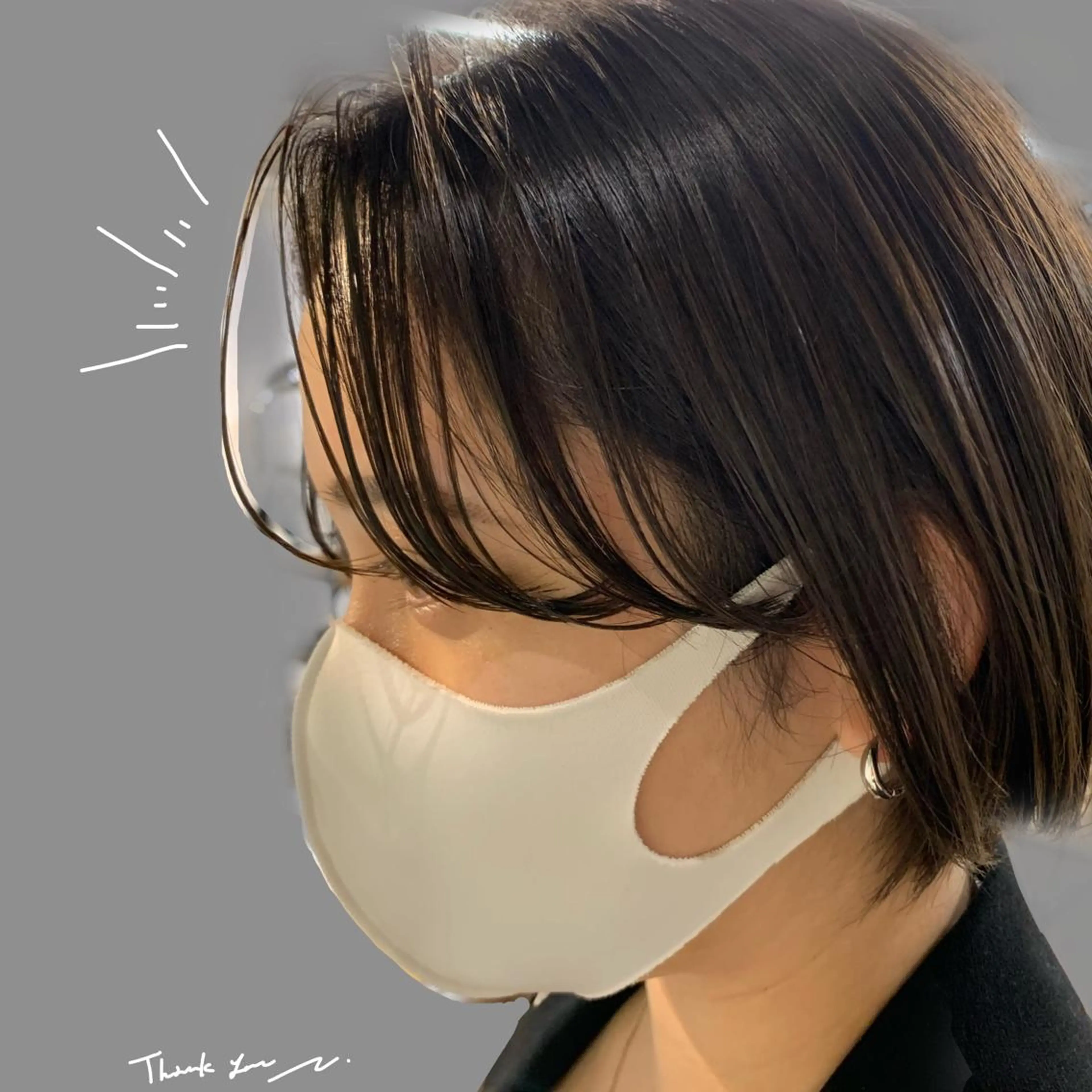 【前髪カットのみ】シャンプー＋ブロー込みの場合→¥5,500の写真