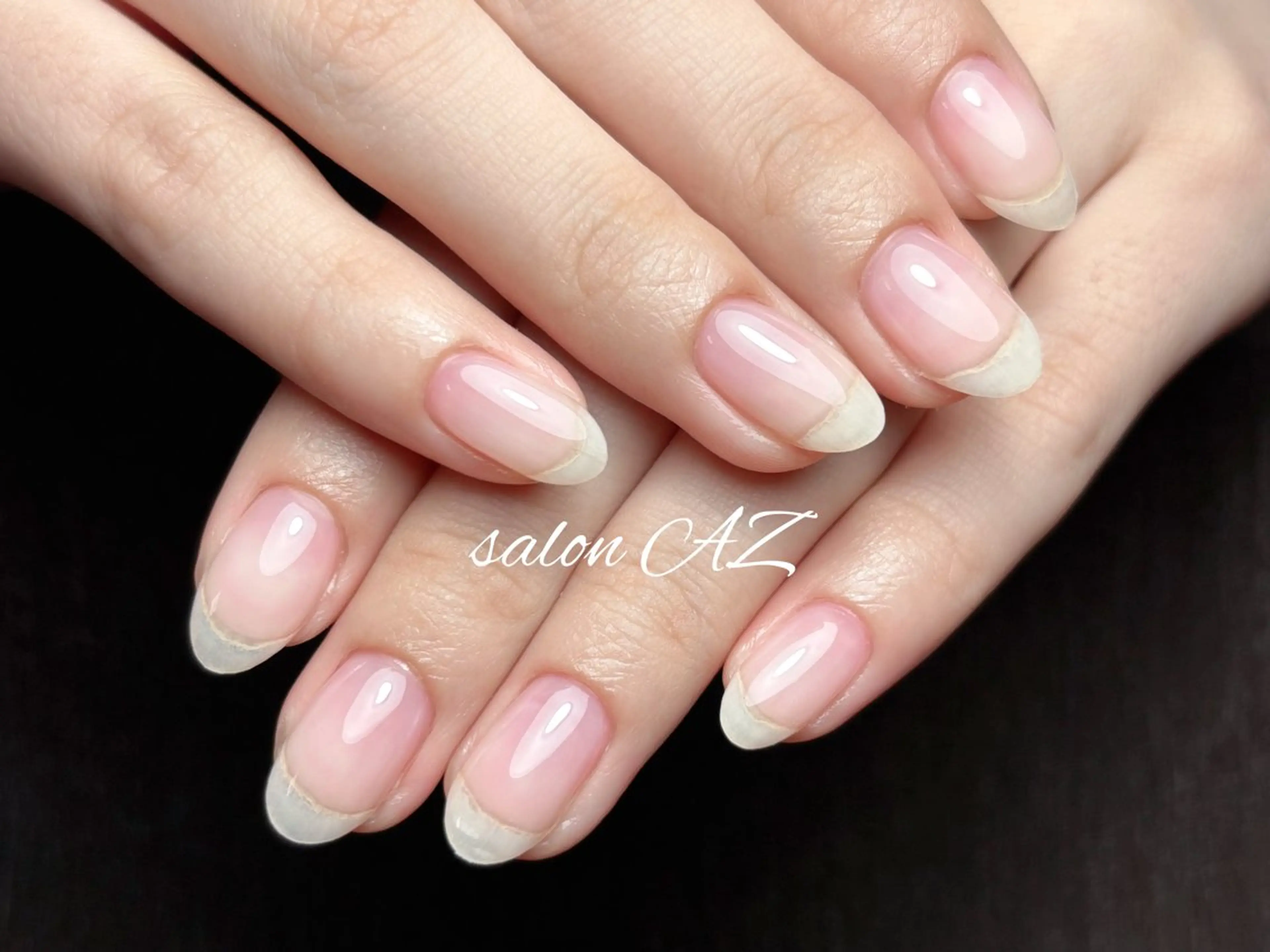 ネイル クリアネイル 長さ出し フットネイル フレンチネイル ジェルネイル salon AZのネイルデザイン