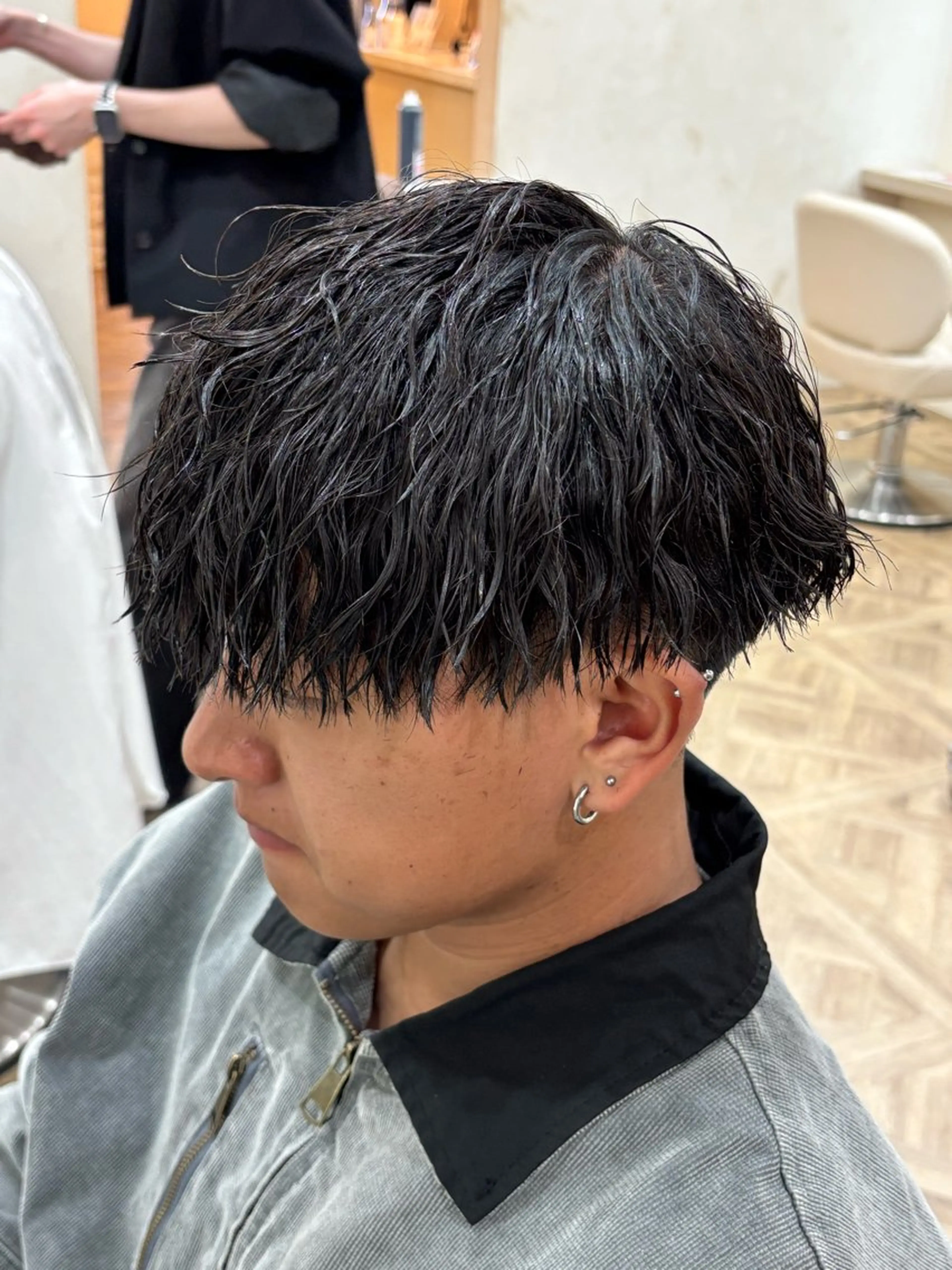ショート パーマ メンズ メンズパーマ カット パーマ トリートメント パーマ職人DAIKI ツイスパ/波巻きのヘアスタイル