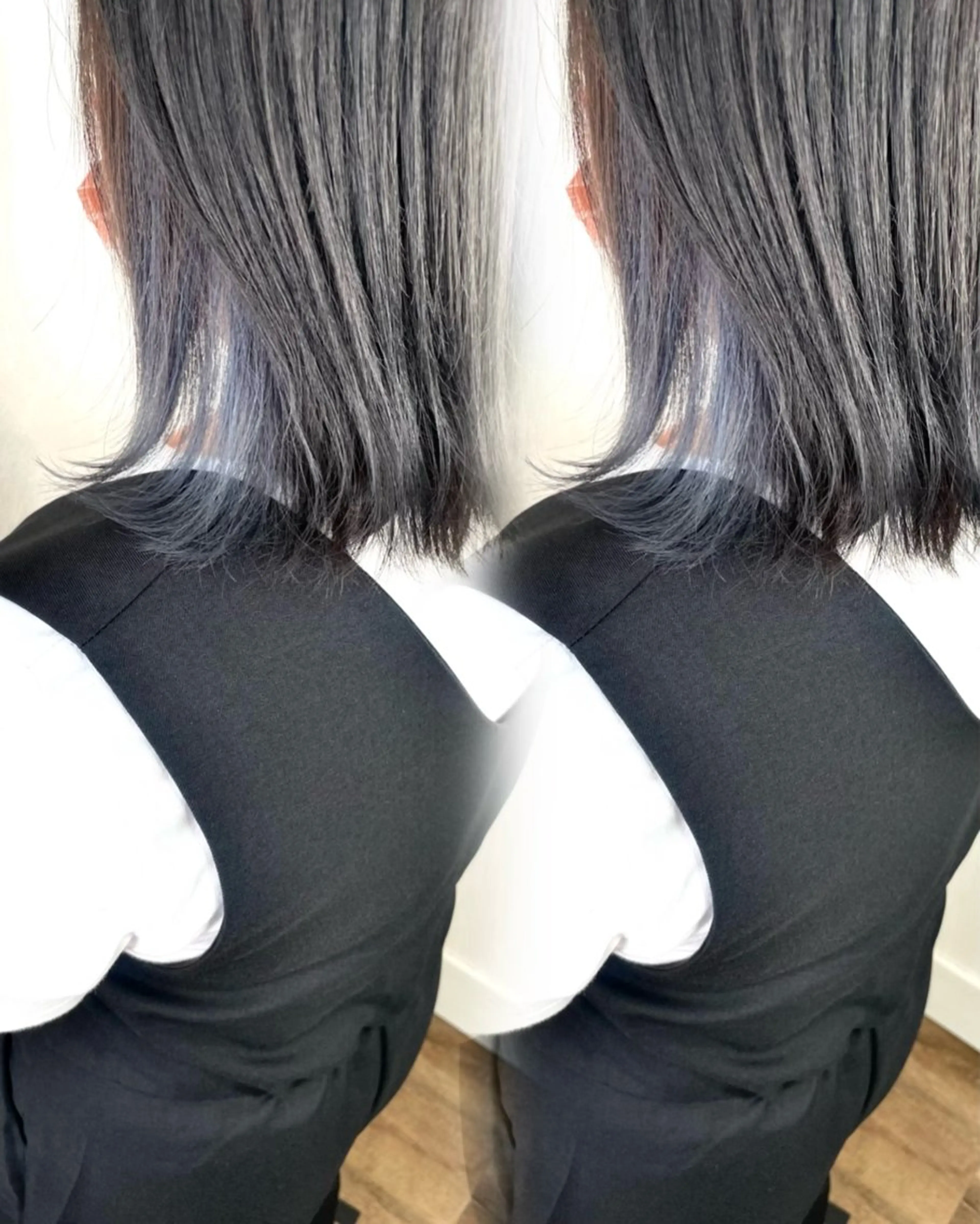 ミディアム カラー 🫧ショート・レイヤ ー・縮毛矯正🫧のヘアスタイル