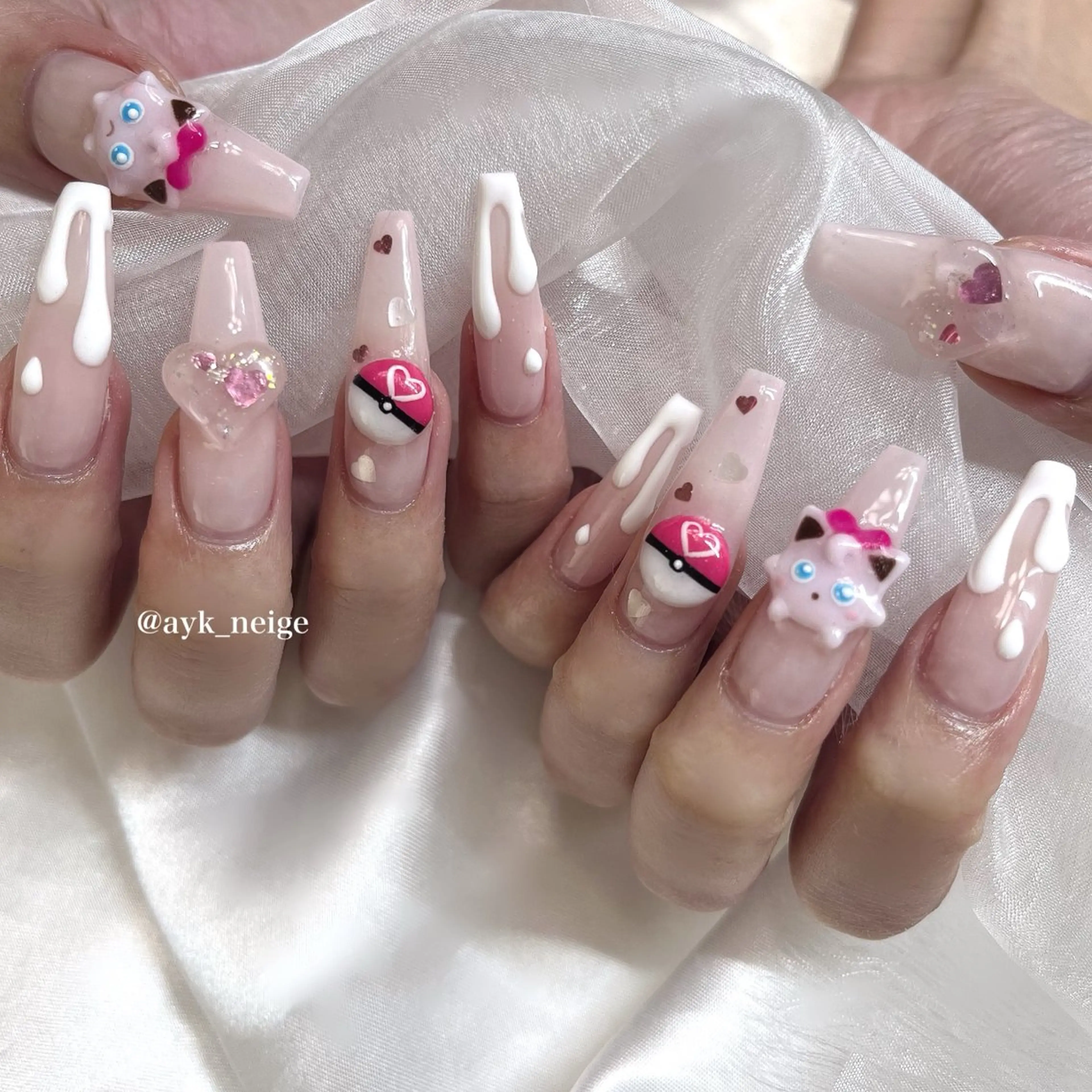 ネイル フットネイル キラキラネイル 韓国ネイル リボン シンプルネイル n'eige nail所属・大谷 綾香のネイルデザイン