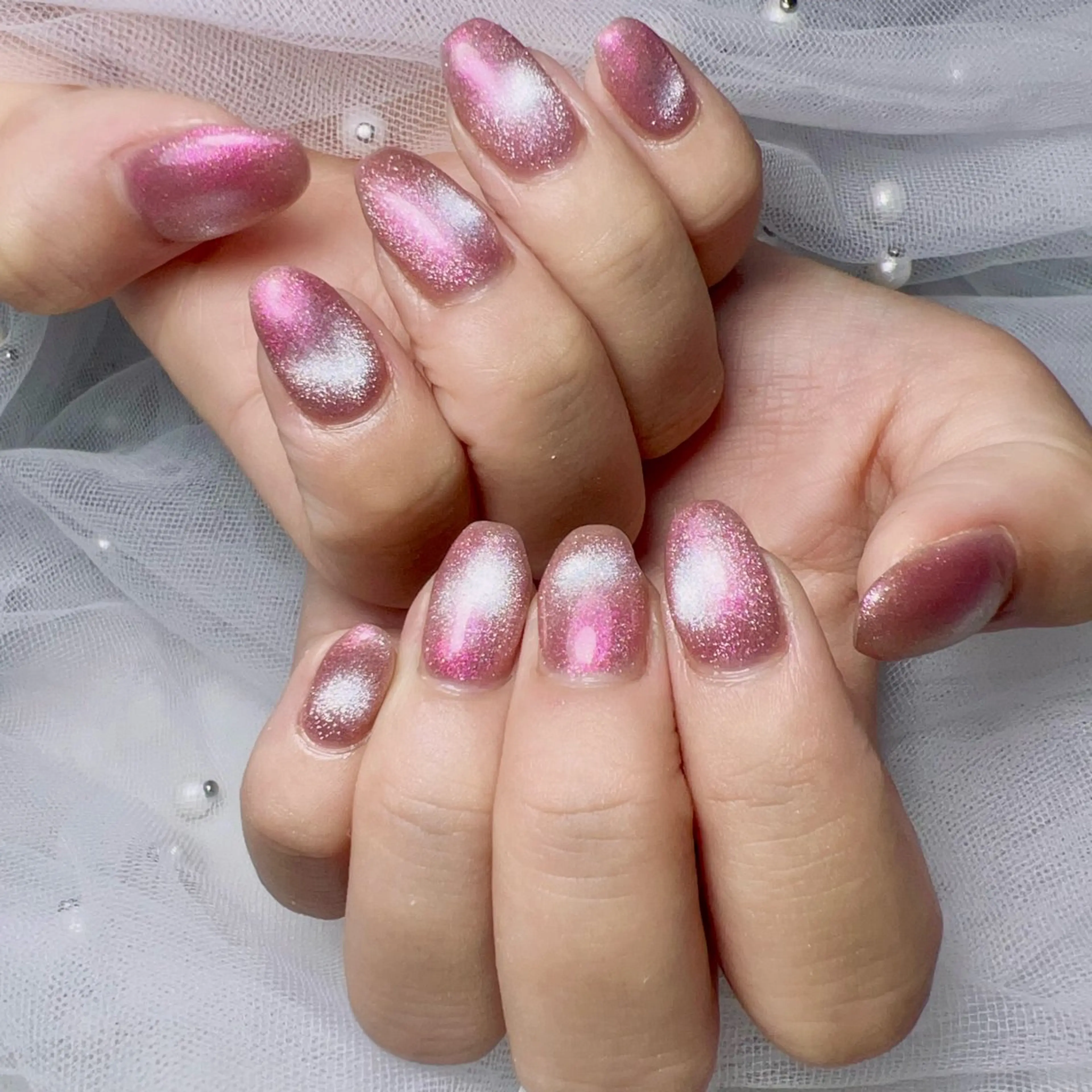 ネイル アートネイル フラッシュネイル フレンチネイル ジェルネイル ガラスフレンチ share所属・. yurieのネイルデザイン