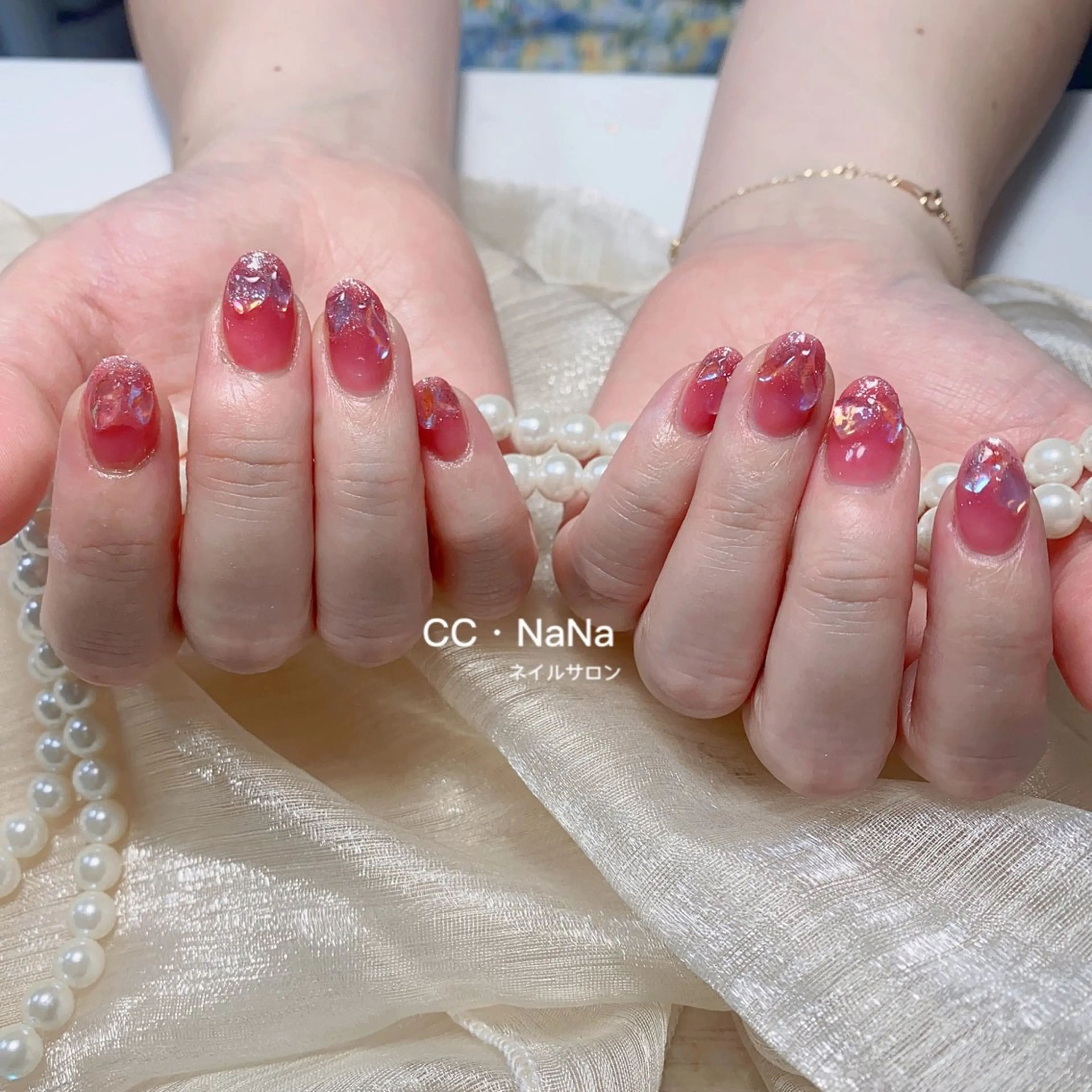 ネイル ワンホンネイル ハンドネイル 💎CC・NaNa 韓国風ネイル🌙のネイルデザイン