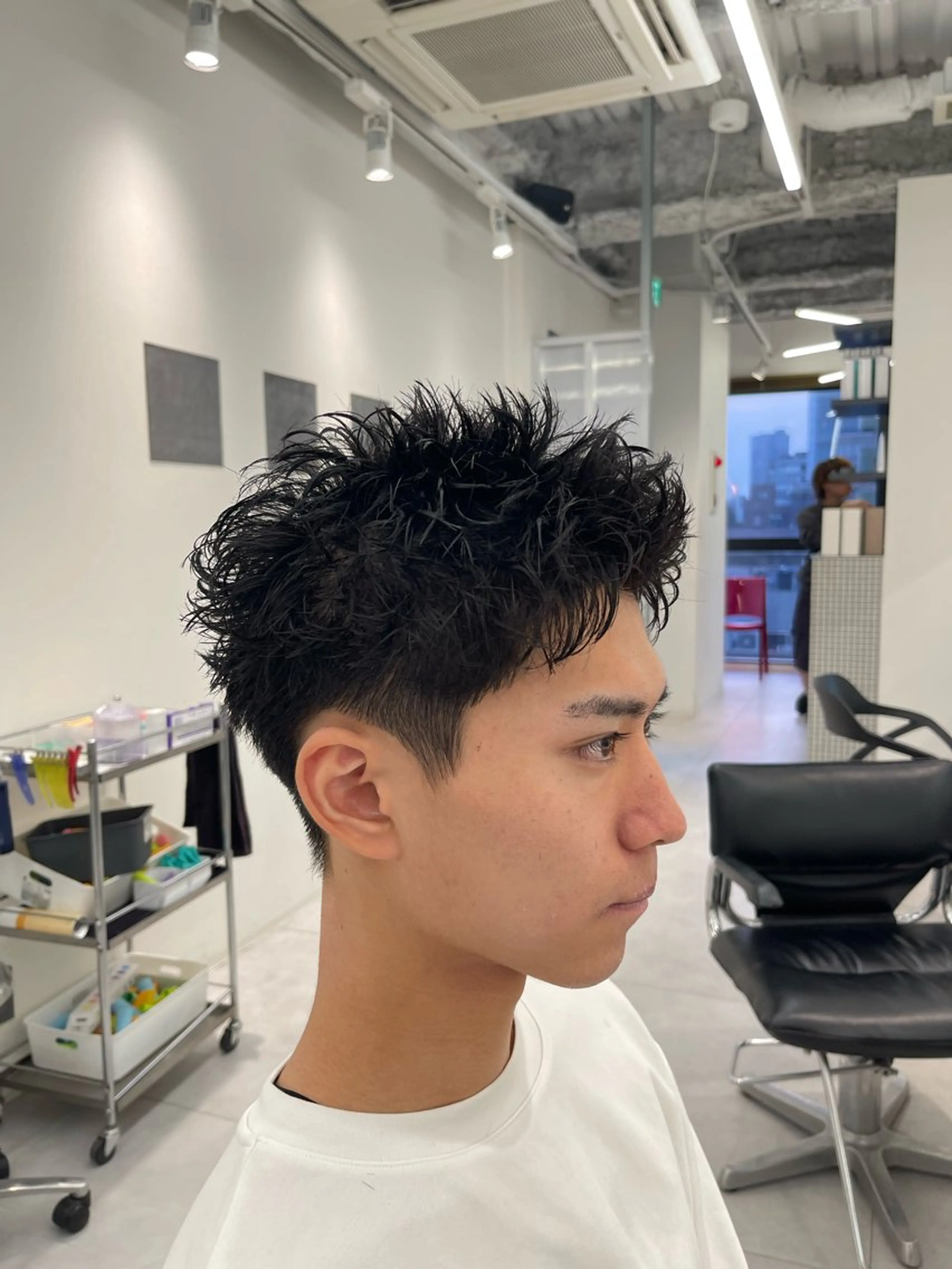 カット＋短髪ピンパーマ¥5500の写真