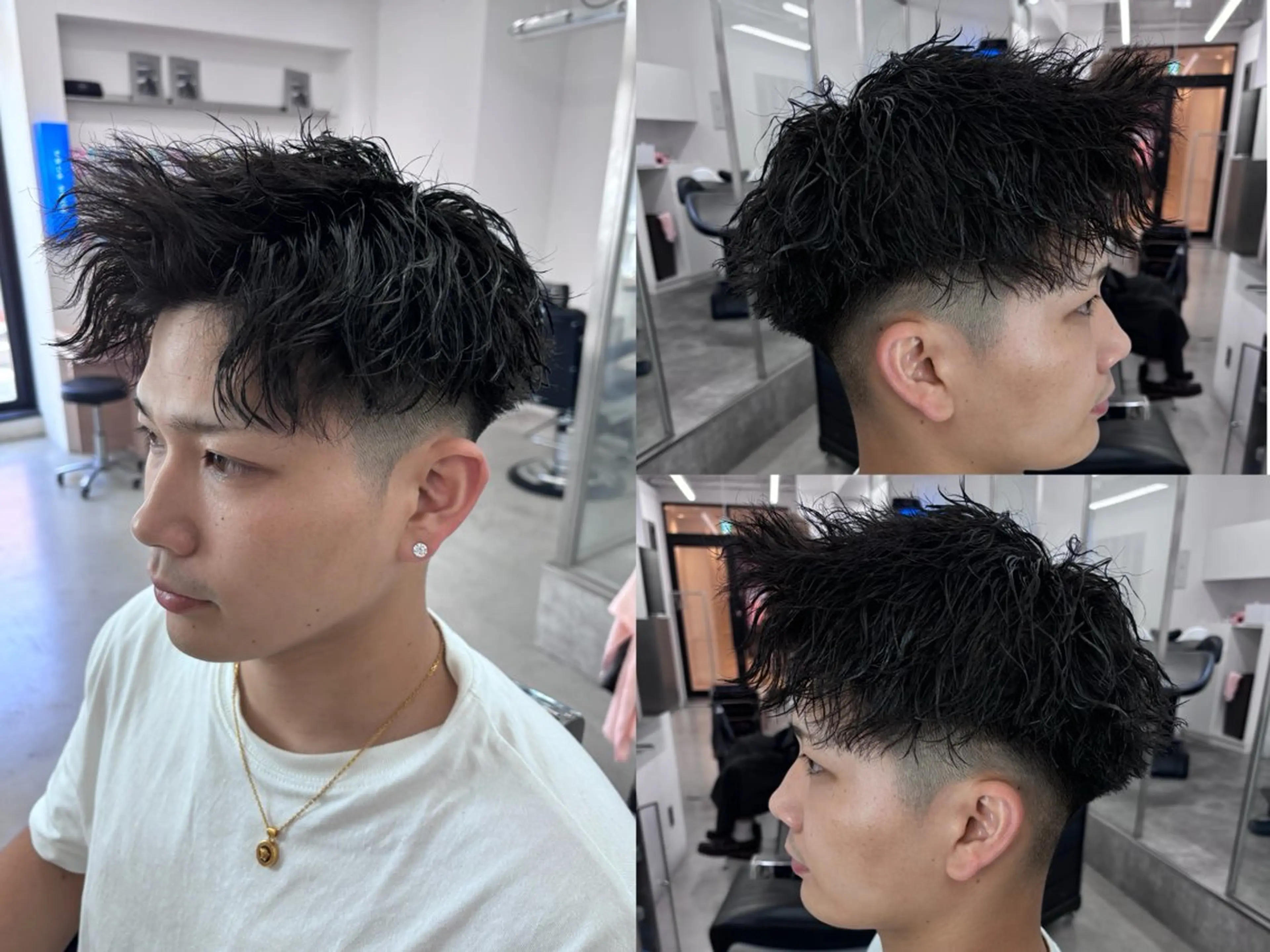 パーマ メンズ メンズパーマ スパイキーショート 波巻きパーマ カット パーマ 土岐 仁/メンズ専門 パーマ特化美容師🔥のヘアスタイル