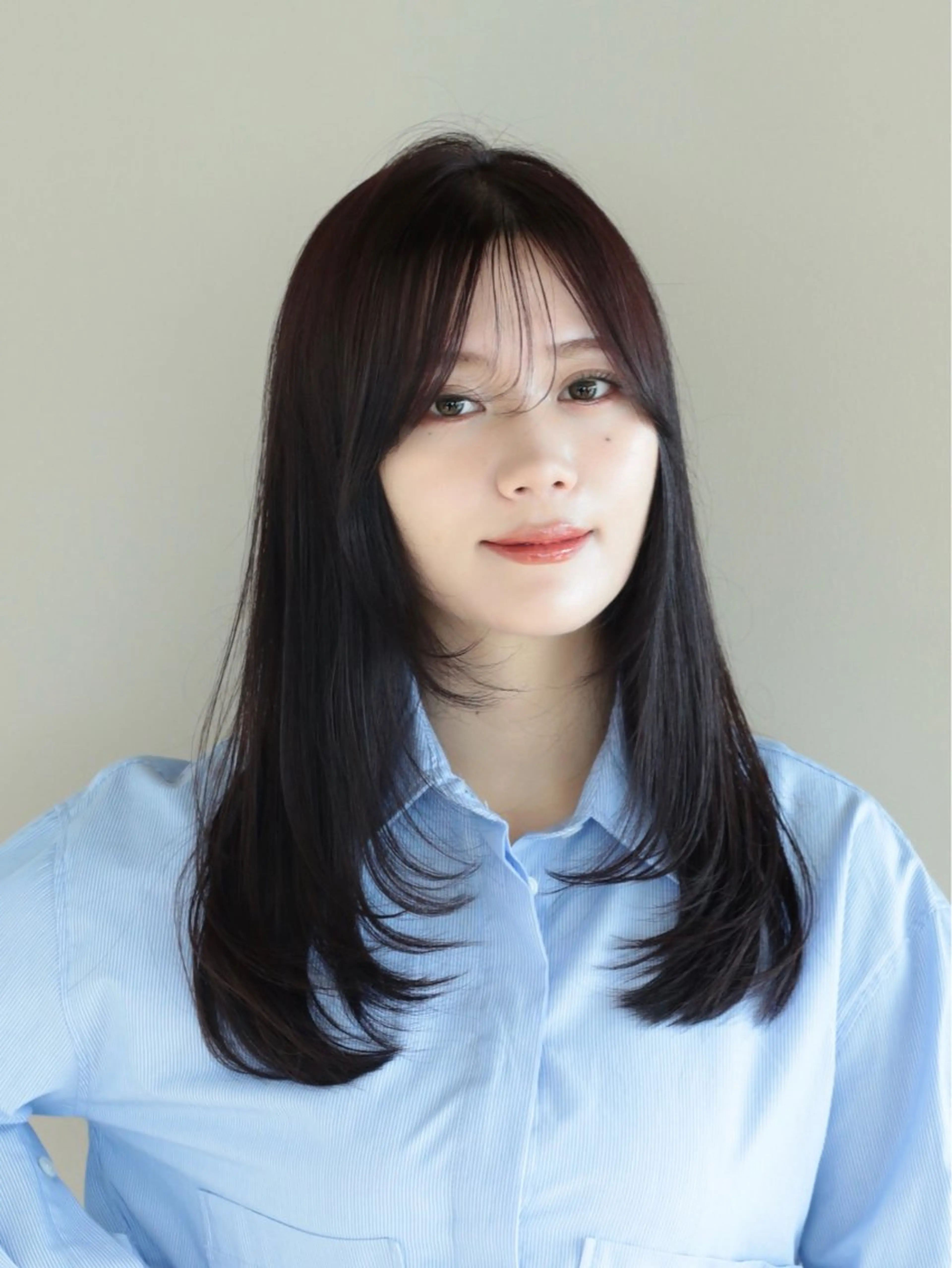 セミロング カラー レイヤーカット 似合わせカット レイヤー/顔周り /透明感🩶高橋大のヘアスタイル