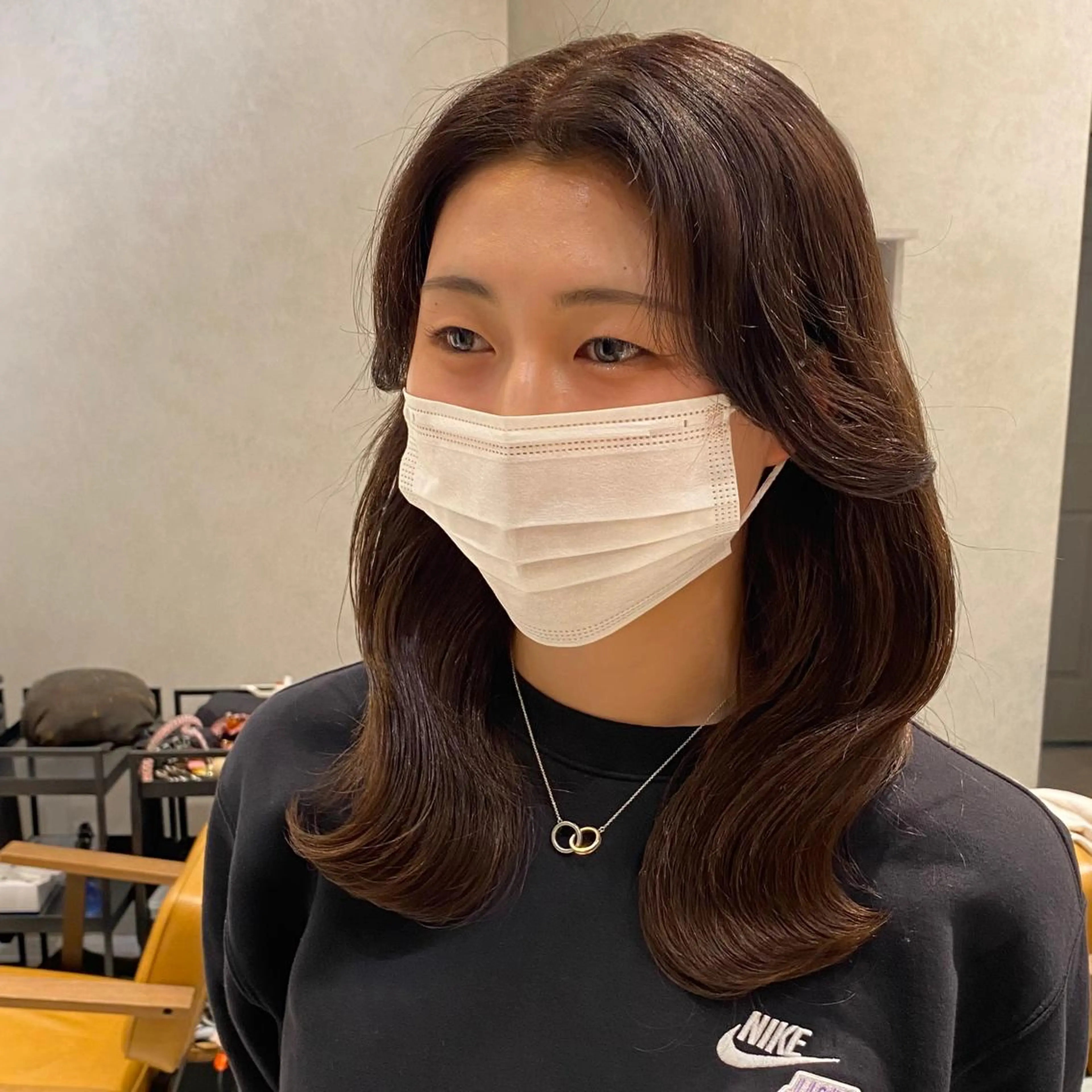 セミロング カラー ブラウンカラー 透明感カラー Natsuki/韓国 ボブ/レイヤーカットのヘアスタイル