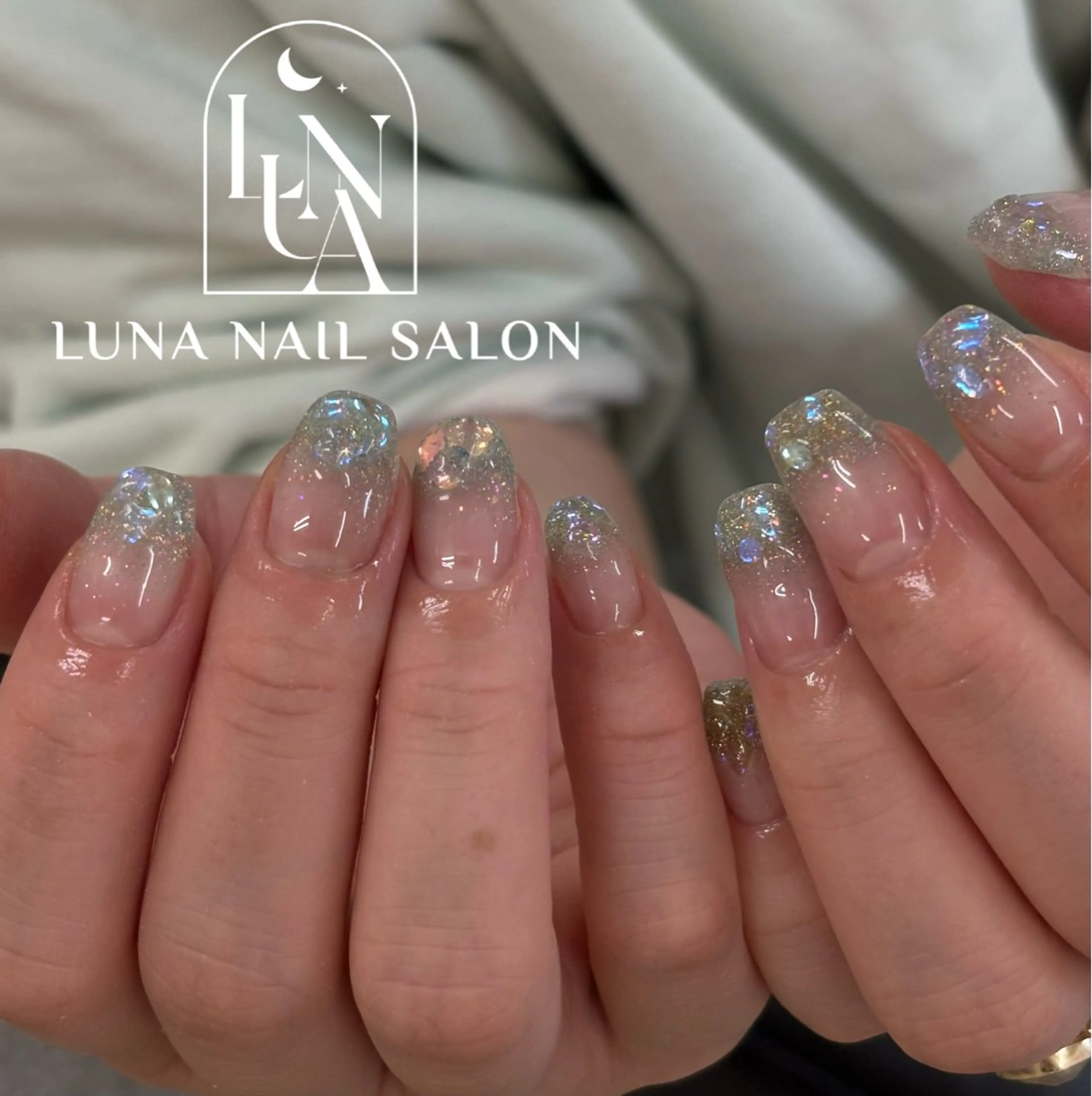 ネイル アートネイル フレンチネイル ジェルネイル ガラスフレンチ 韓国ネイル Kitty ^のネイルデザイン