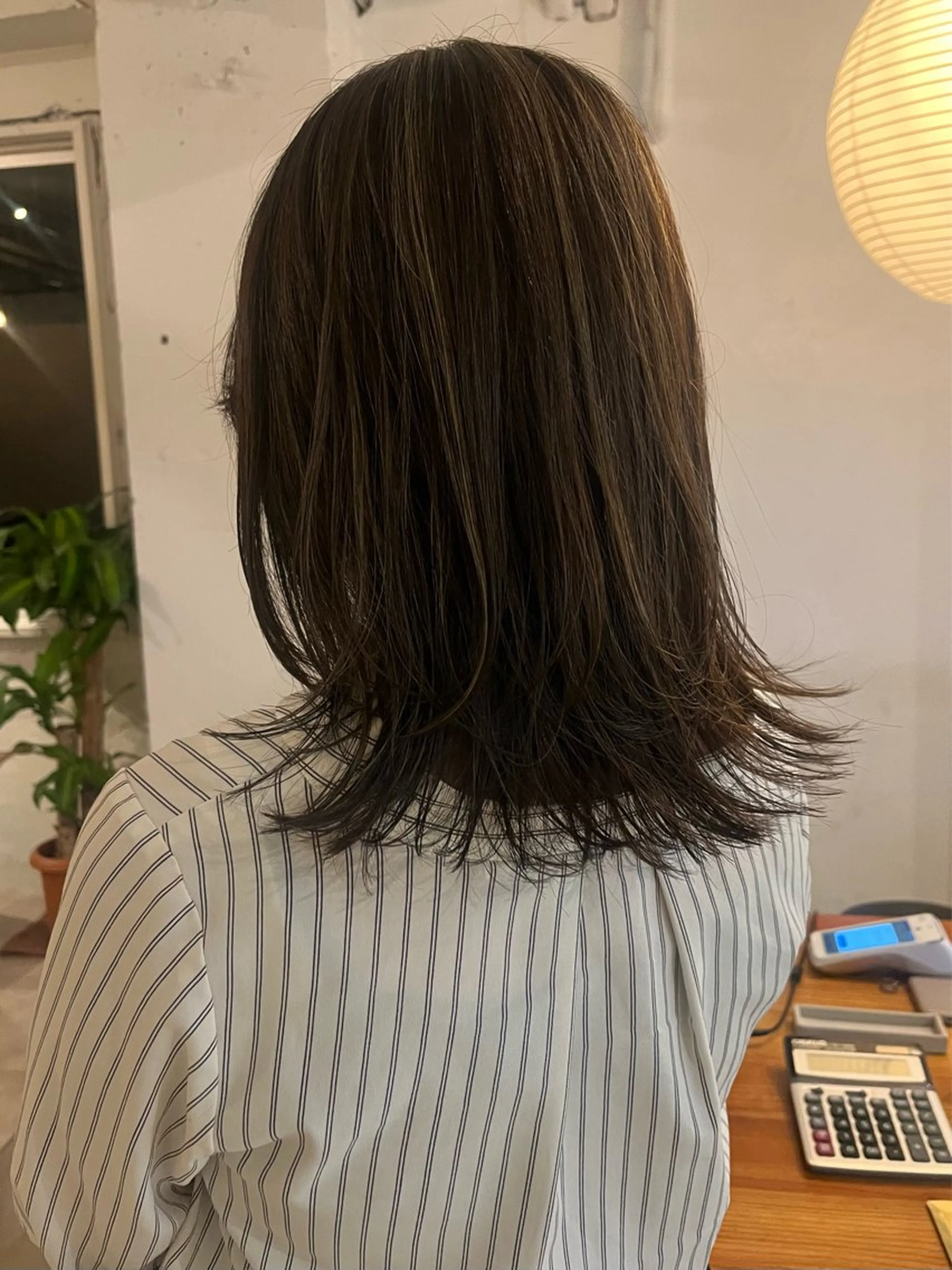 ミディアム カット ヘアカラー トリートメント 横浜美容室LINE /古賀紅音🍃のヘアスタイル