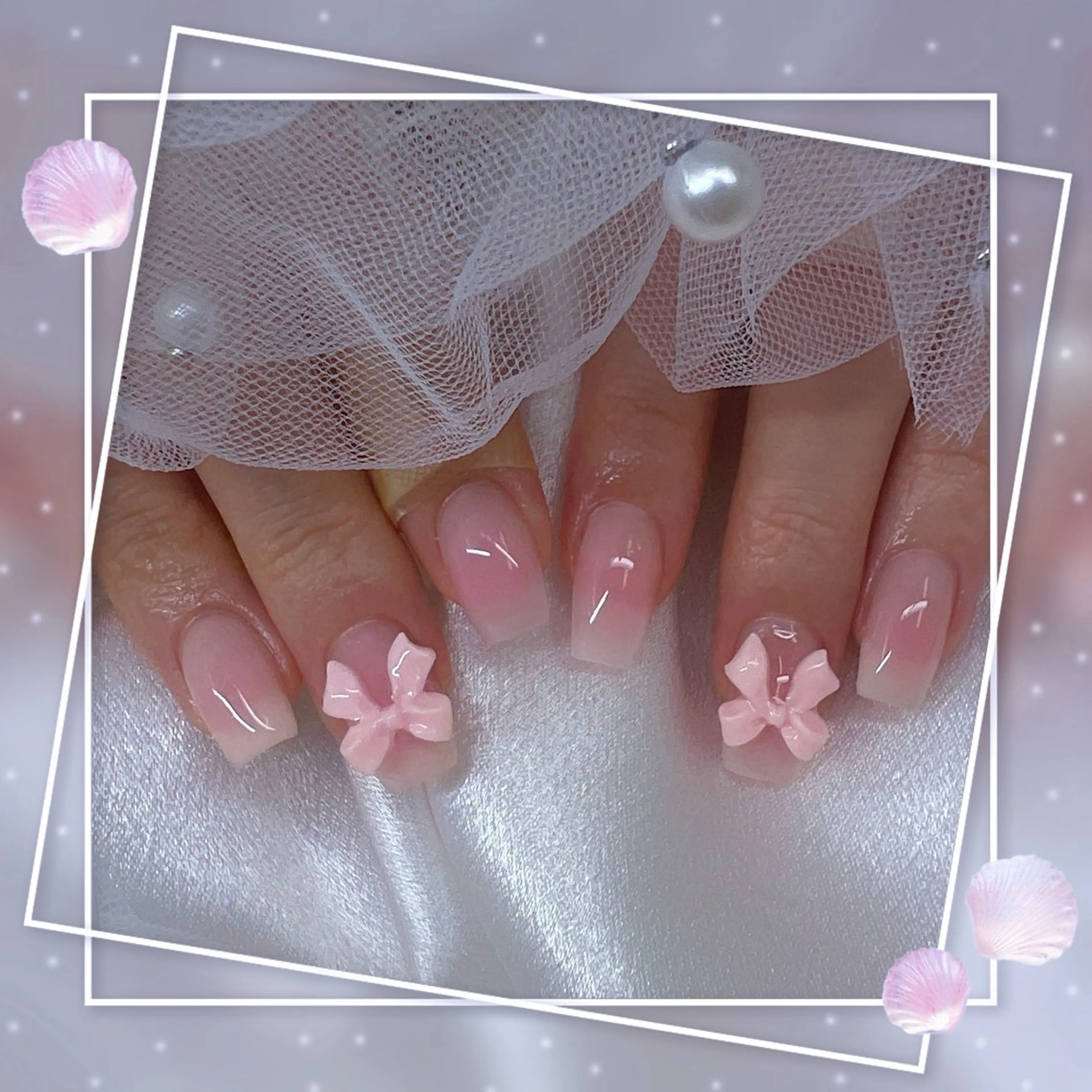 ネイル チークネイル ガーリー グラデーション マグネットネイル ピンク ハンドネイル Chill Nailsalonのネイルデザイン