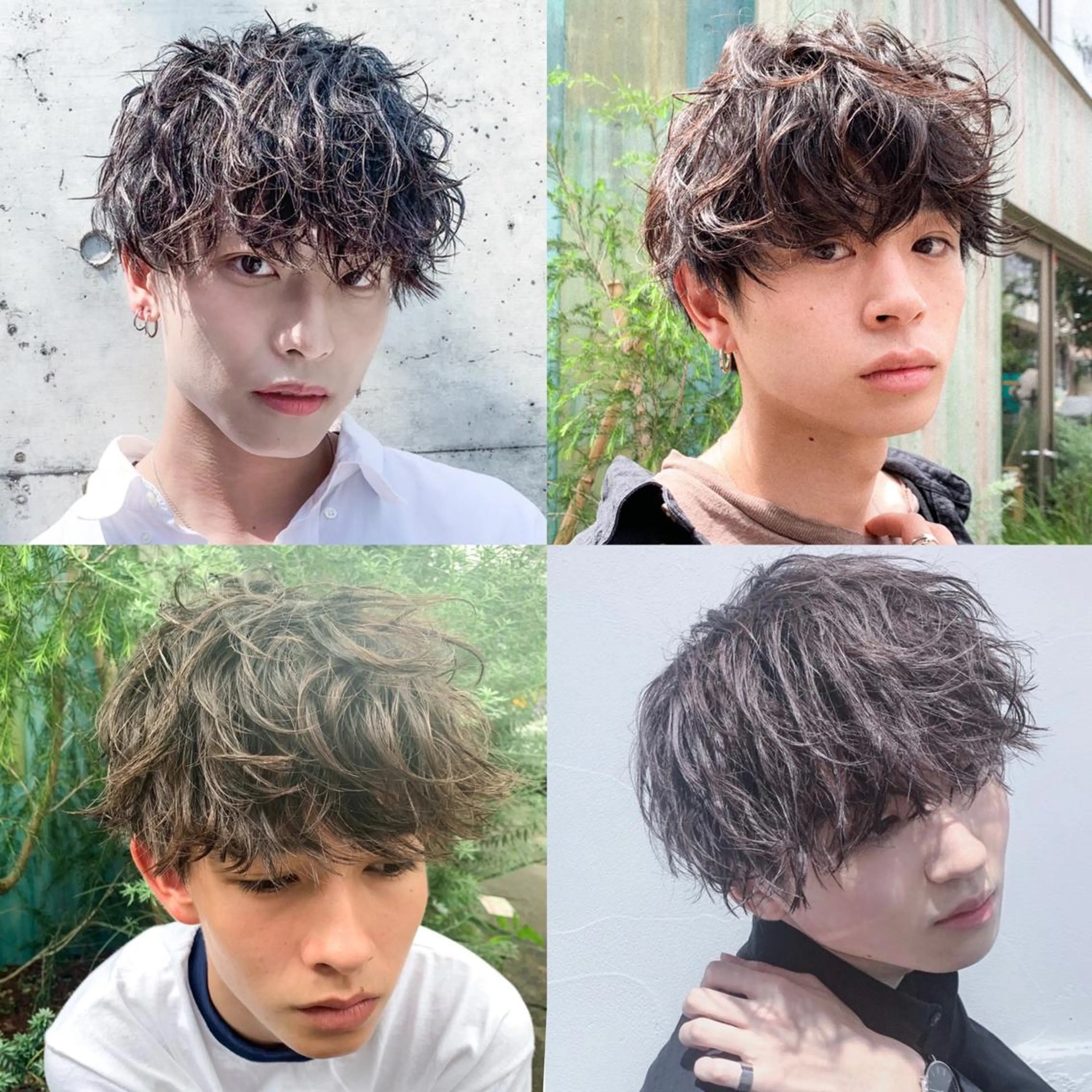 ミディアム メンズ アイブロウ カット パーマ トリートメント ヘッドスパ ヘアセット 〖23時まで営業〗 ️🫧fuwa️🫧のヘアスタイル