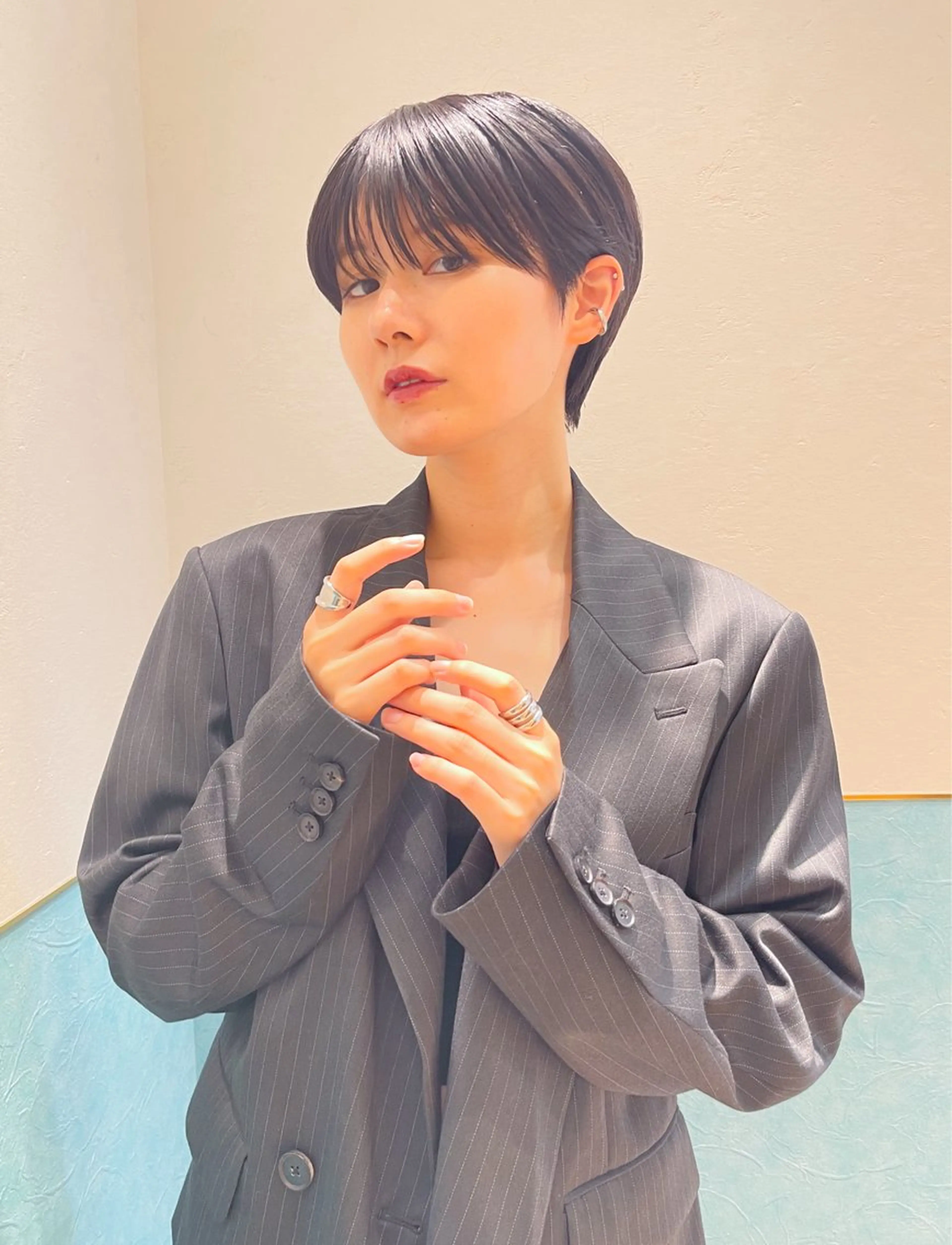 ショート ショートボブ ボブ ショートヘア カット ヘアカラー パーマ トリートメント 💫ショート/ボブ メンズ/永谷俊樹のヘアスタイル