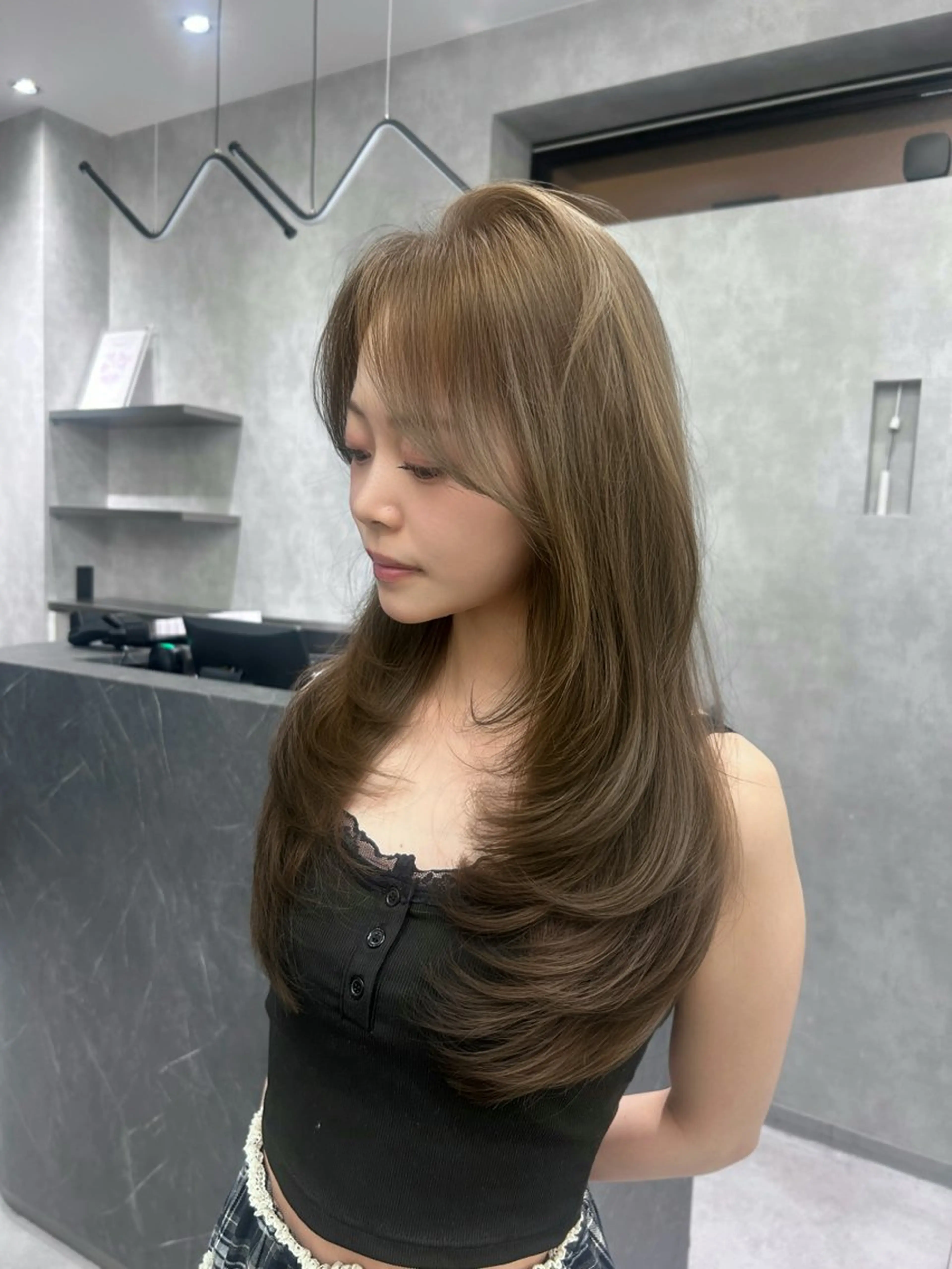 ロング レイヤーカット ヘアカラー トリートメント 大人レイヤー/艶髪 🇺🇸TOMONAのヘアスタイル