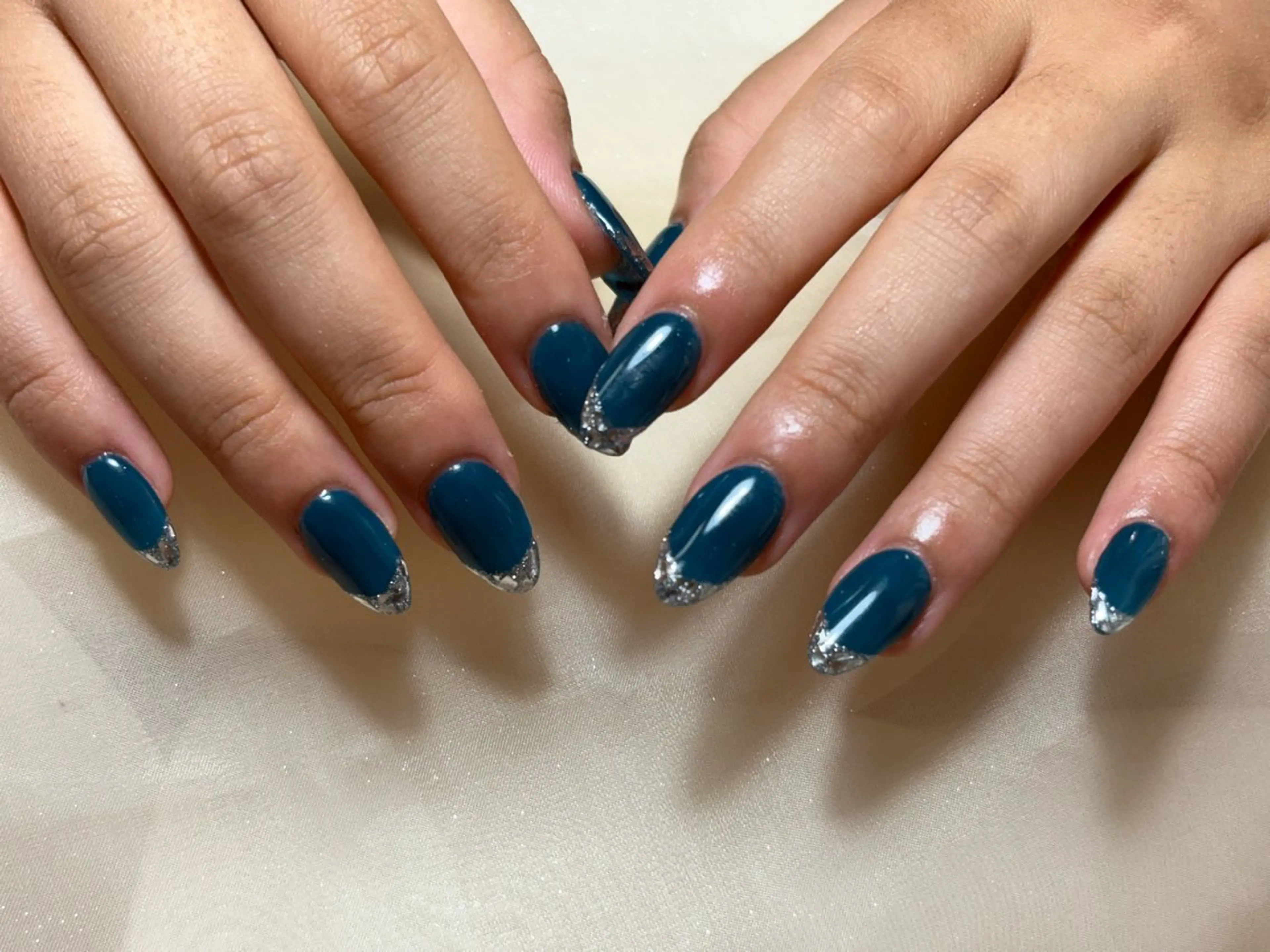 【練習チップ長さだし】フレンチ/ガラスフレンチ★ジェルオフ+550円の写真