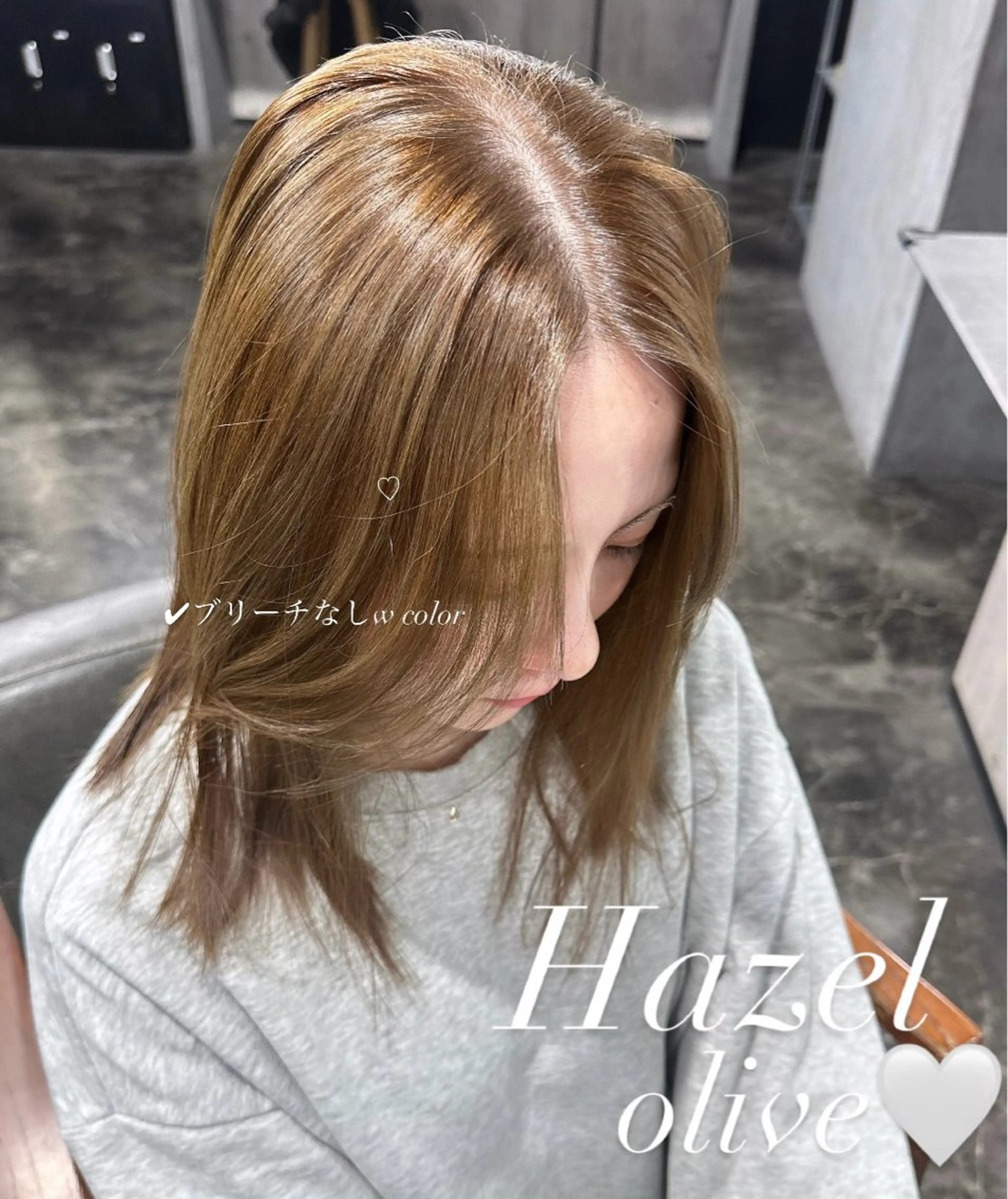 ミディアム カット ヘアカラー amy .のヘアスタイル