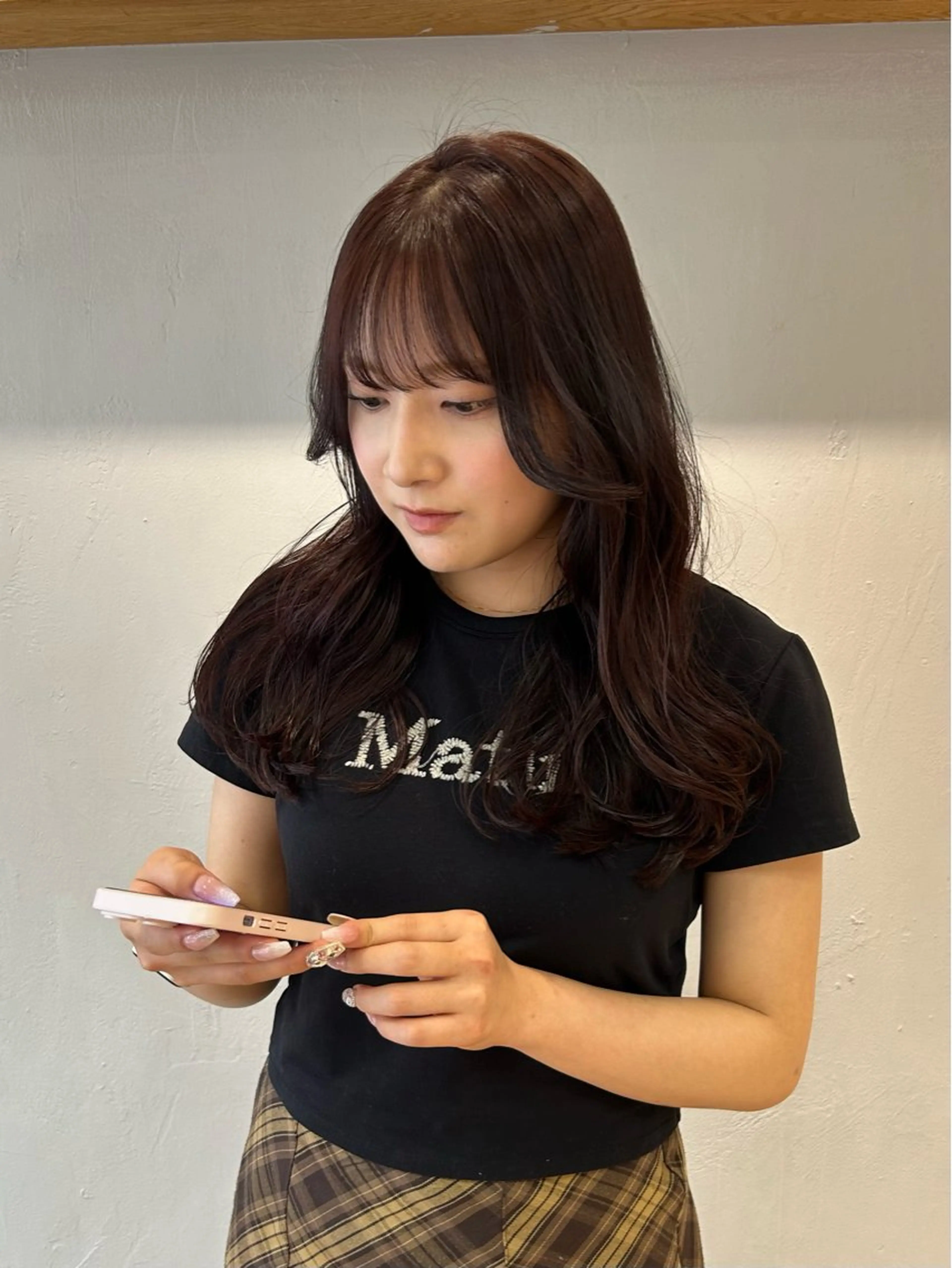 セミロング カラー カット ヘアカラー Lomalia Moemiのヘアスタイル