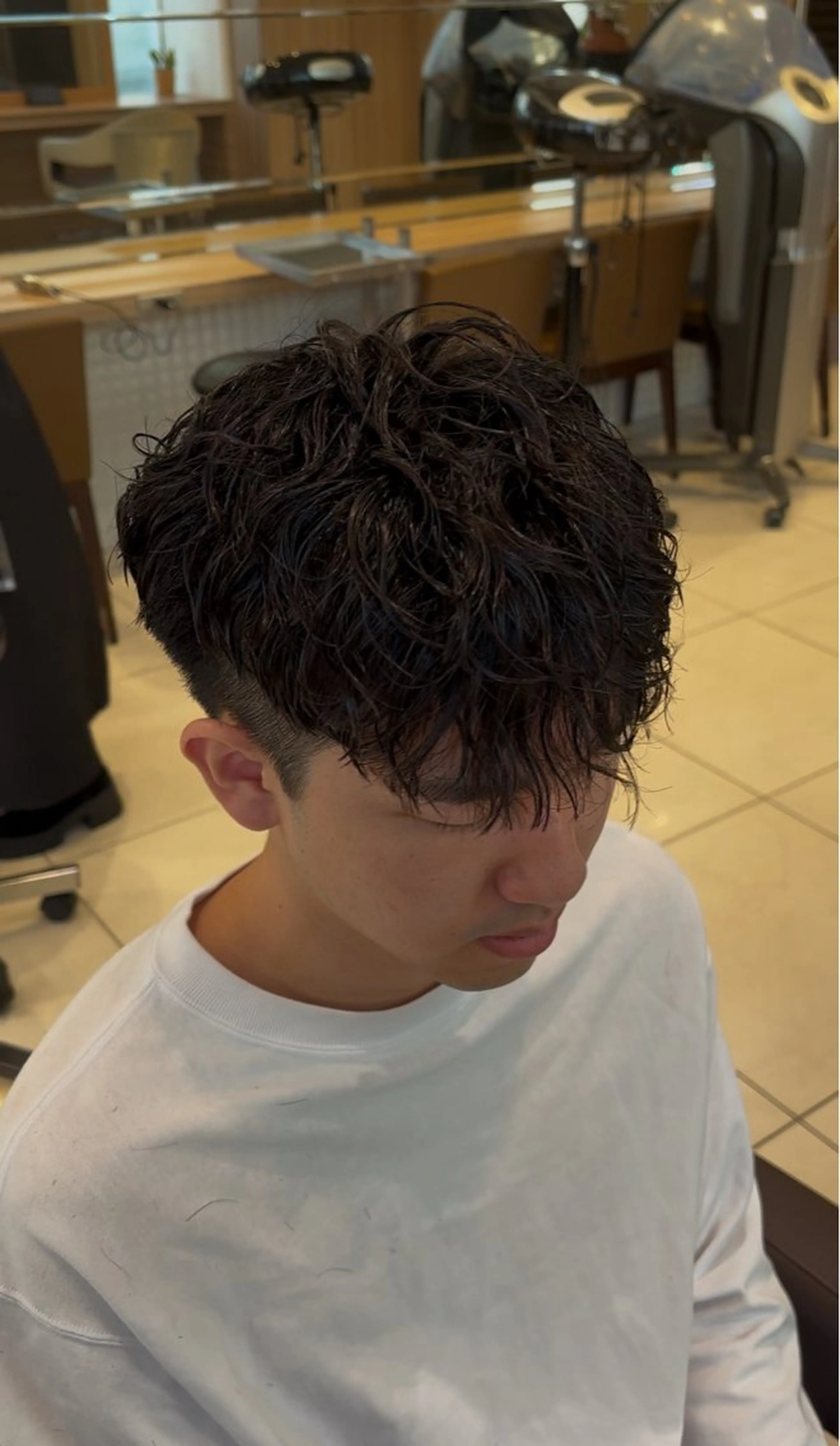 パーマ メンズ スペインカール 波巻きスパイラル・ カルマ/aoiのヘアスタイル
