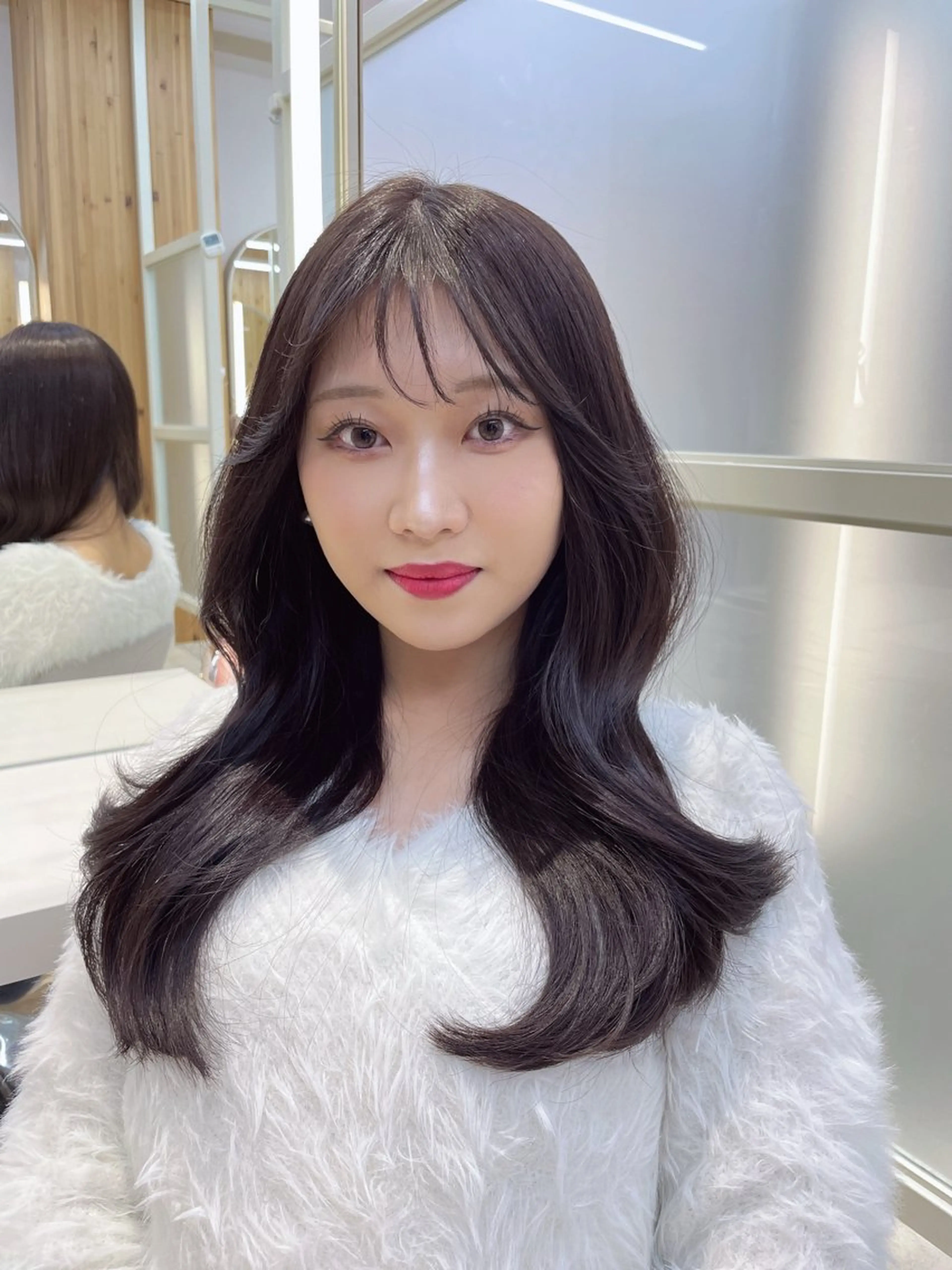 ロング カット ヘアカラー トリートメント 顔周り特化/ 韓国ヘア/TAKUのヘアスタイル