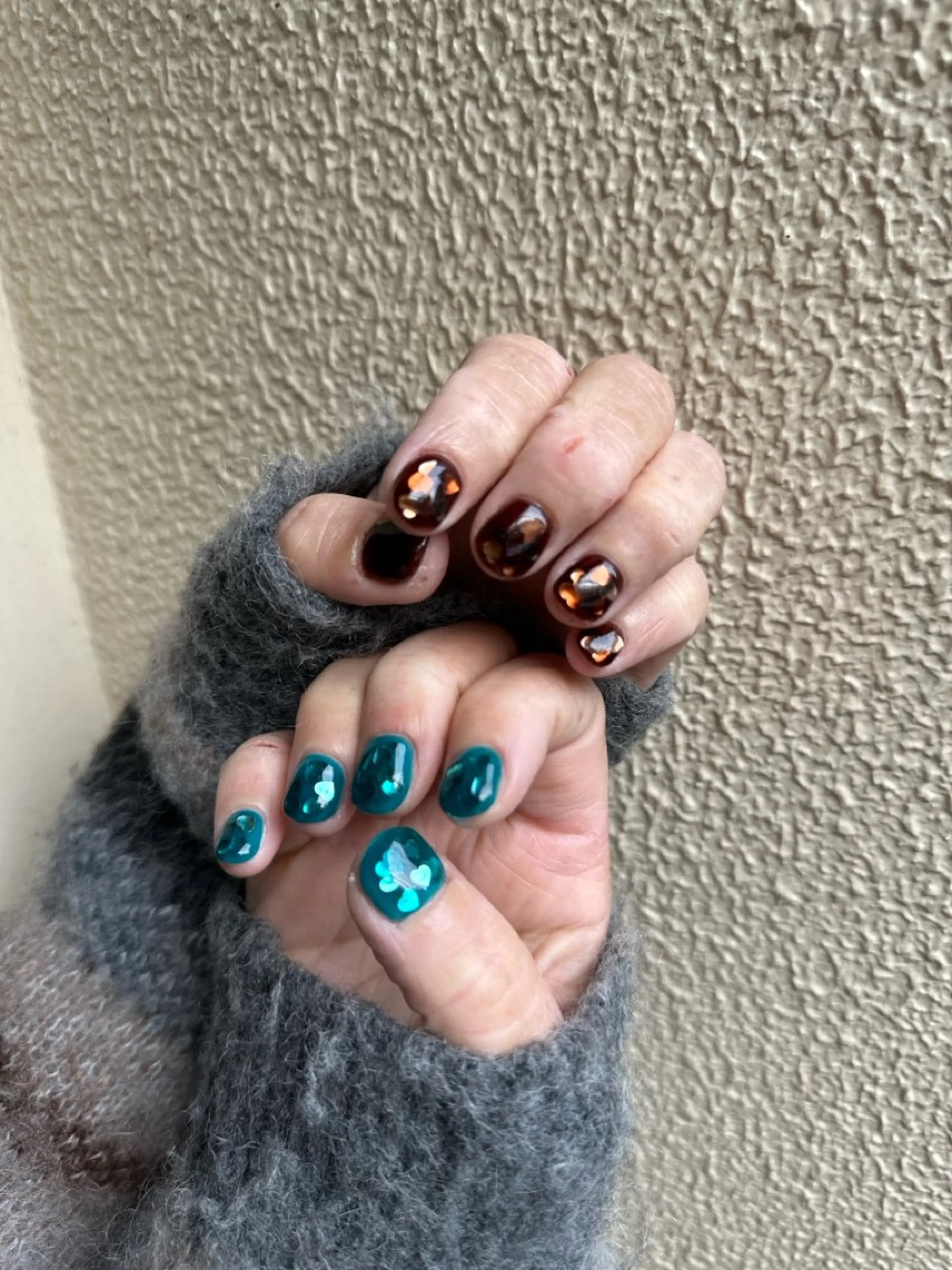 ネイル ハート ハンドネイル nail salon  ∞ mikanal ∞所属・nailsalon ∞ ﾐｶﾅﾙ ∞のネイルデザイン
