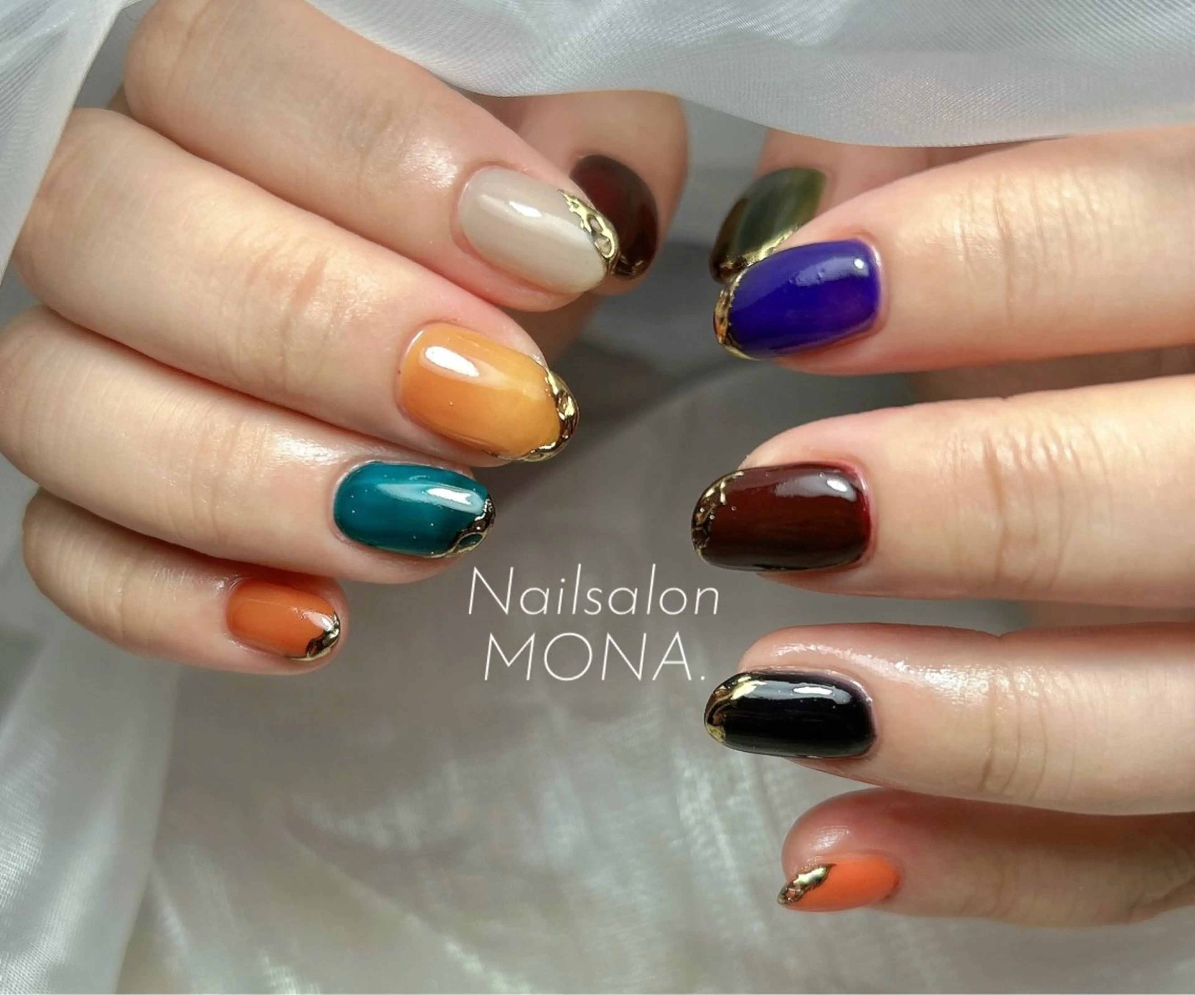 ネイル ニュアンスネイル ワンカラーネイル ハンドネイル Nailsalon MONA.のネイルデザイン