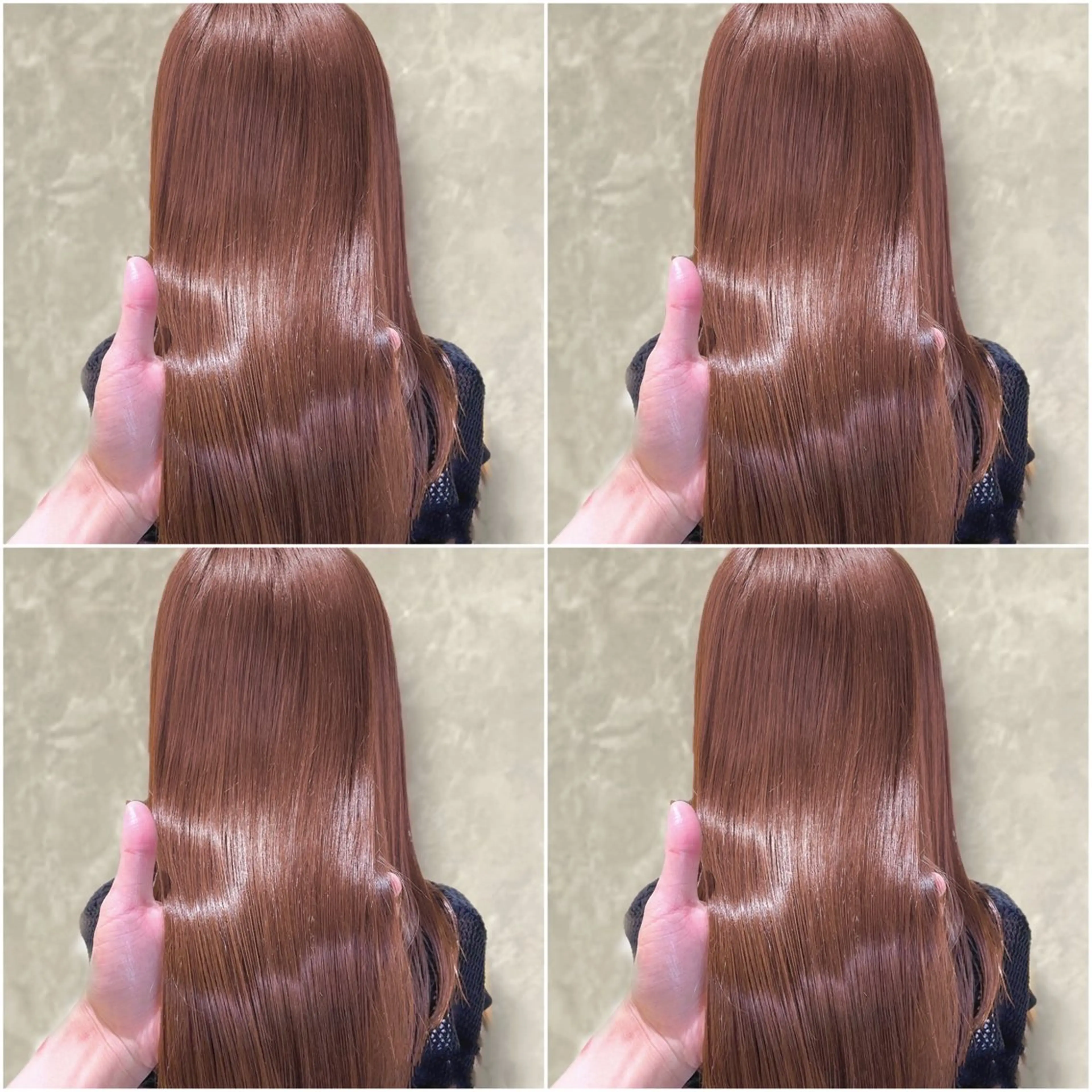 ロング パーマ 縮毛矯正 トリートメント ブリーチなしレイヤー 髪質改善/韓国ヘアのヘアスタイル
