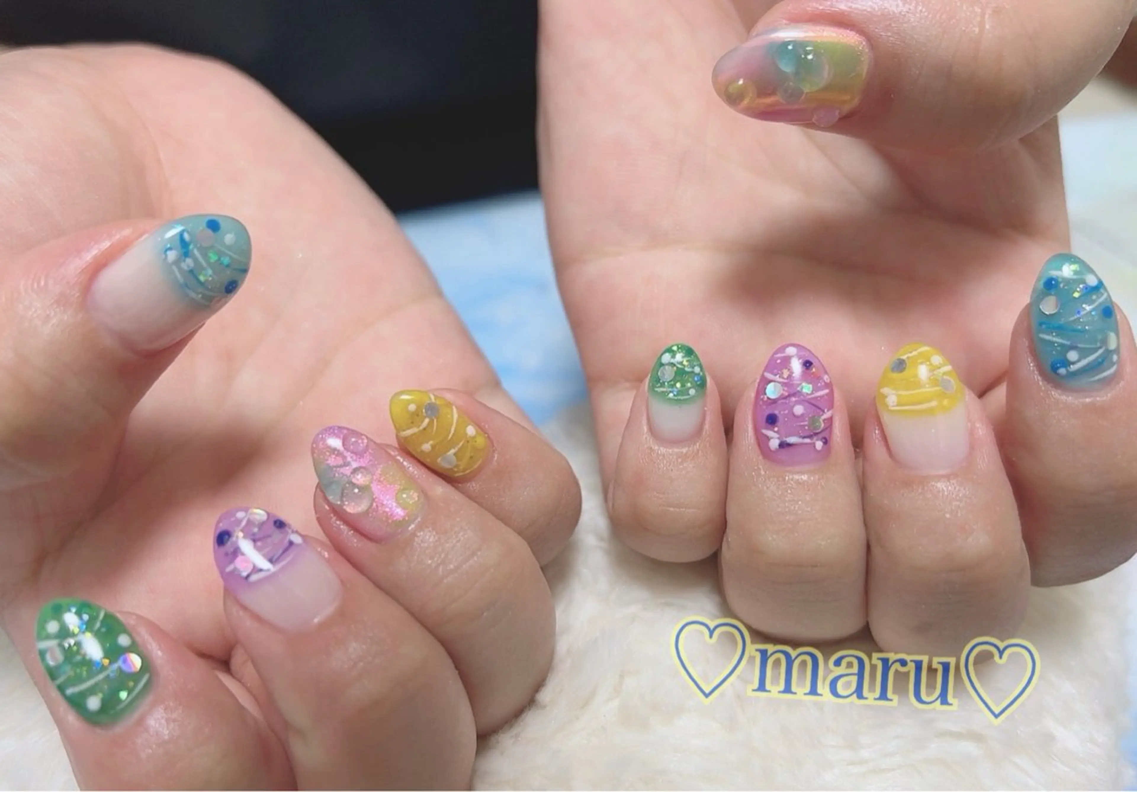 ネイル ハンドネイル フットネイル まるみ ♡のネイルデザイン