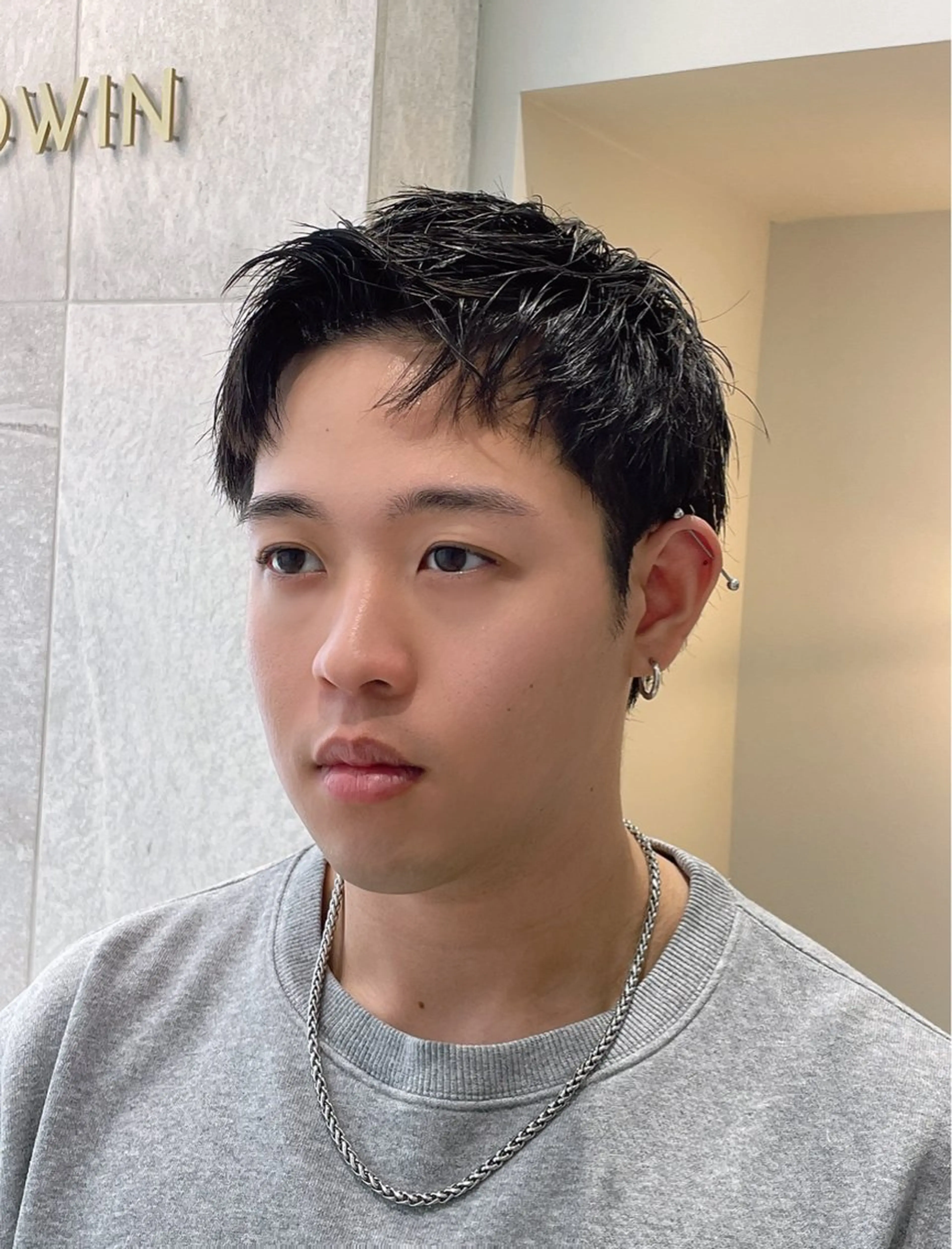 メンズ メンズ韓国風 スパイキーショート カット ❤︎︎韓国ヘア❤︎︎ 𝑺𝒉𝒊𝒉𝒐のヘアスタイル