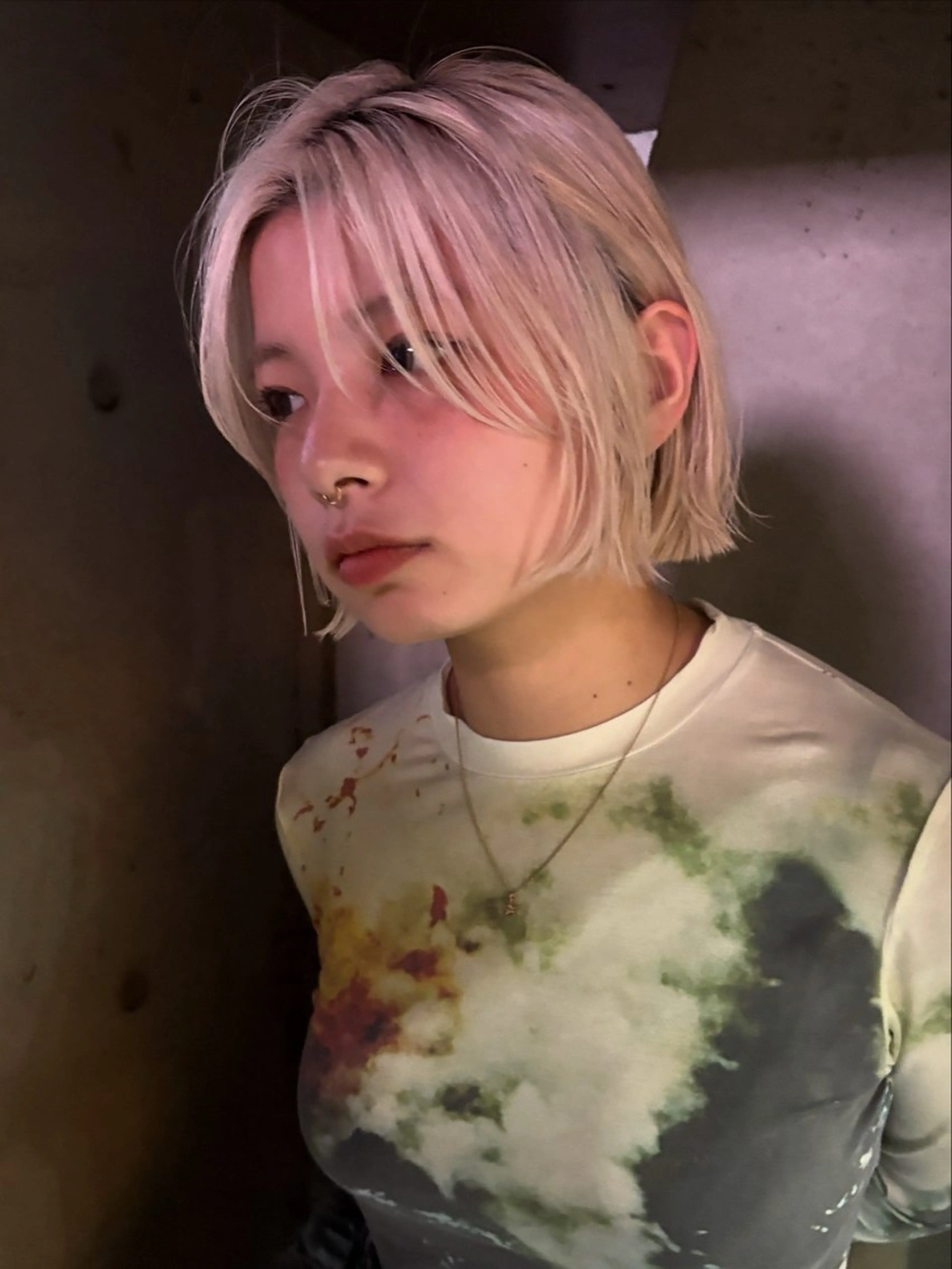 ショート カラー 抜きっぱなしブロンド ブロンド ボブ カット ヘアカラー ﾘｭｳﾄ/ボブ/ レイヤー/ブリーチのヘアスタイル