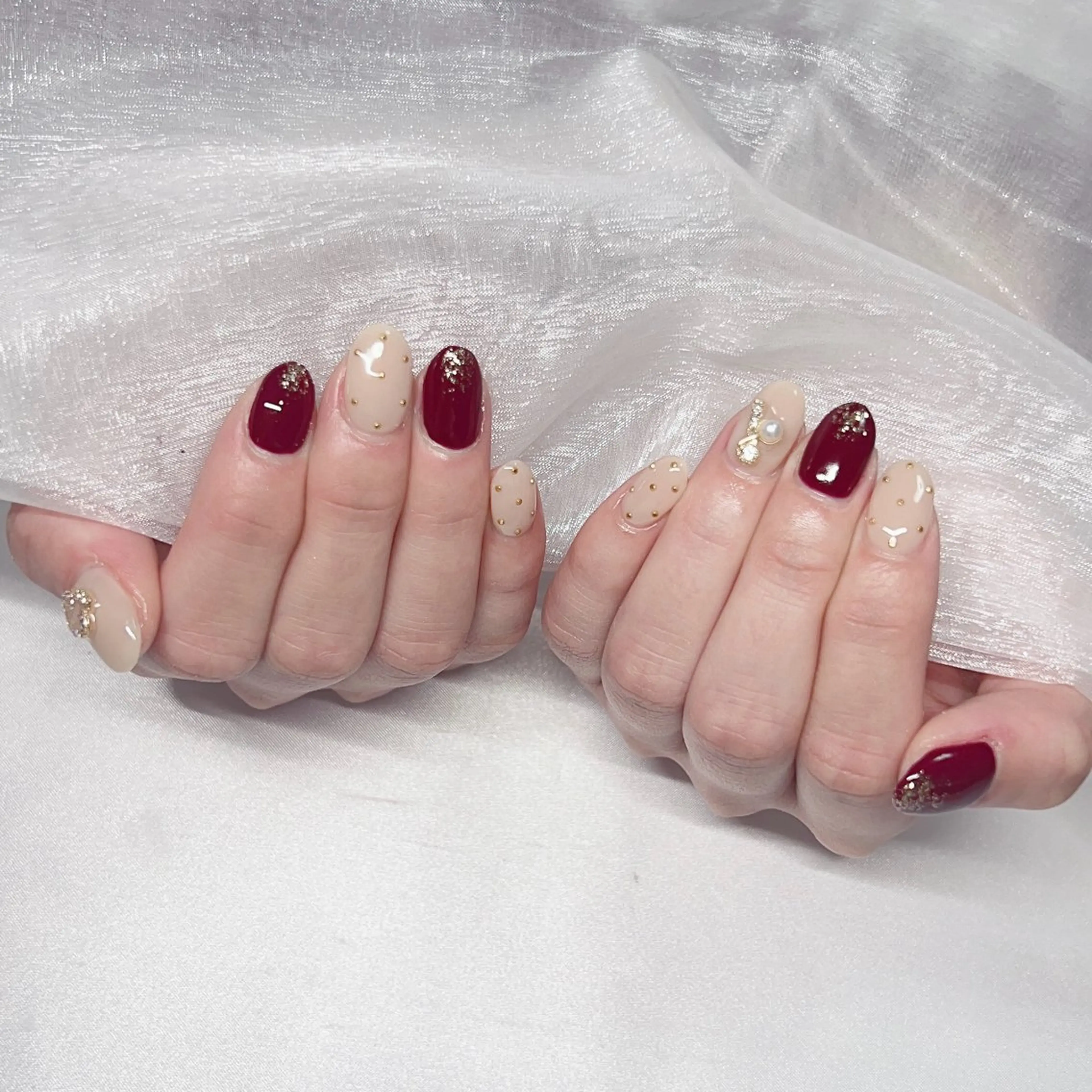 ネイル ジェルネイル 韓国ネイル ラメ(グリッター) マグネットネイル ミラーネイル ハンドネイル -nail salon-Reward所属・nail salon Rewardのネイルデザイン