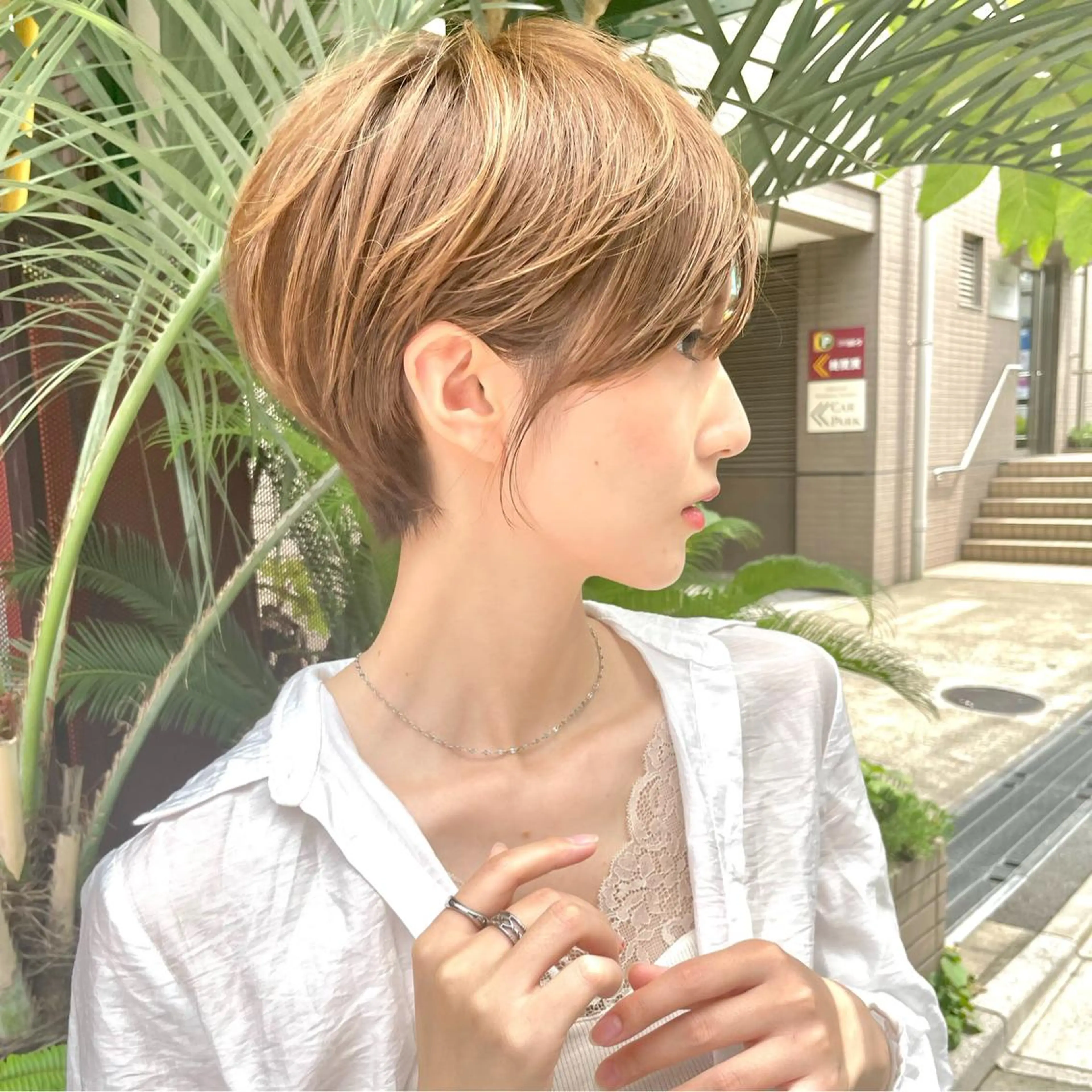 ショート カラー 【韓国　レイヤー 髪質改善✨】かずのヘアスタイル