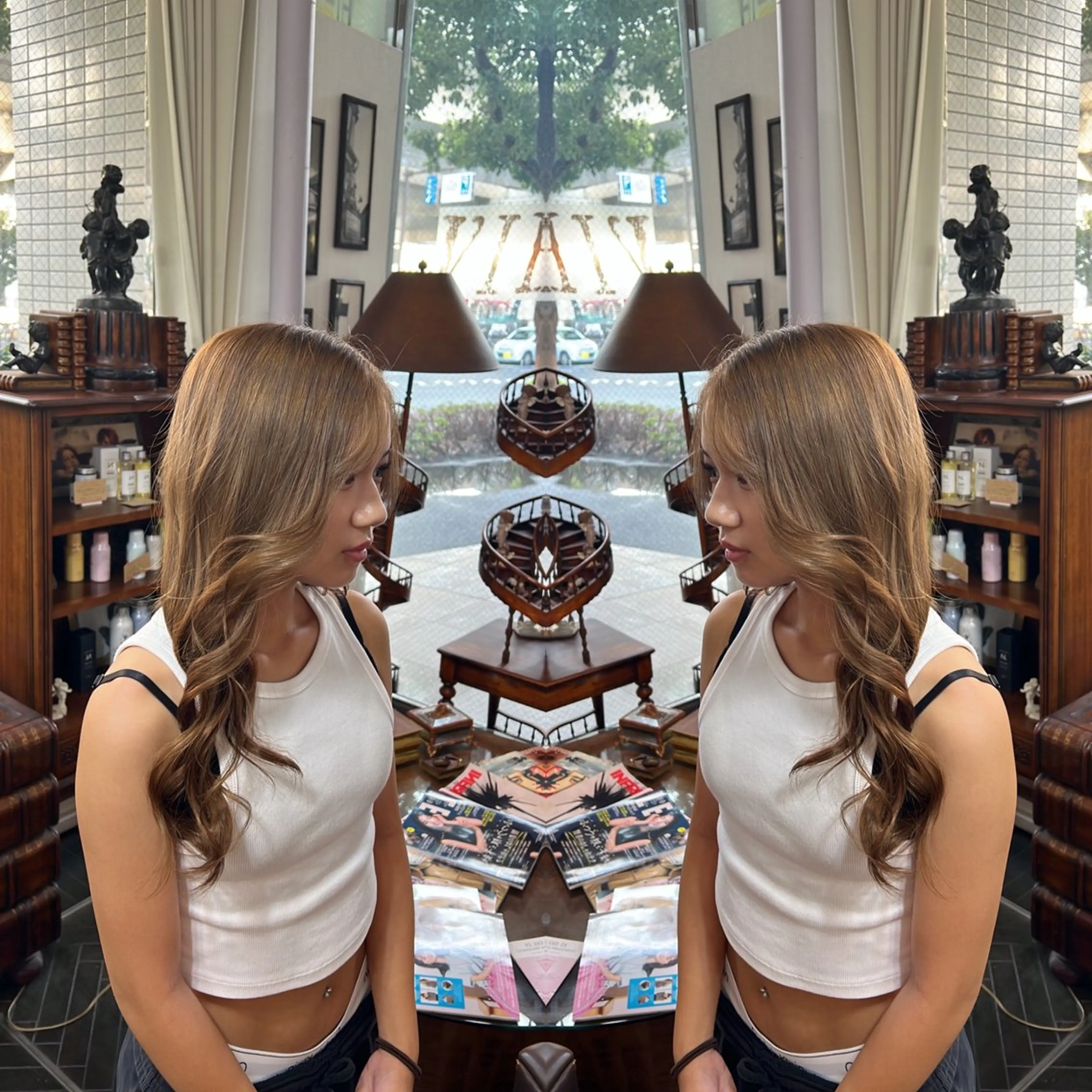 ロング カラー レイヤー/ボブ/ ミニボブ/AOIのヘアスタイル