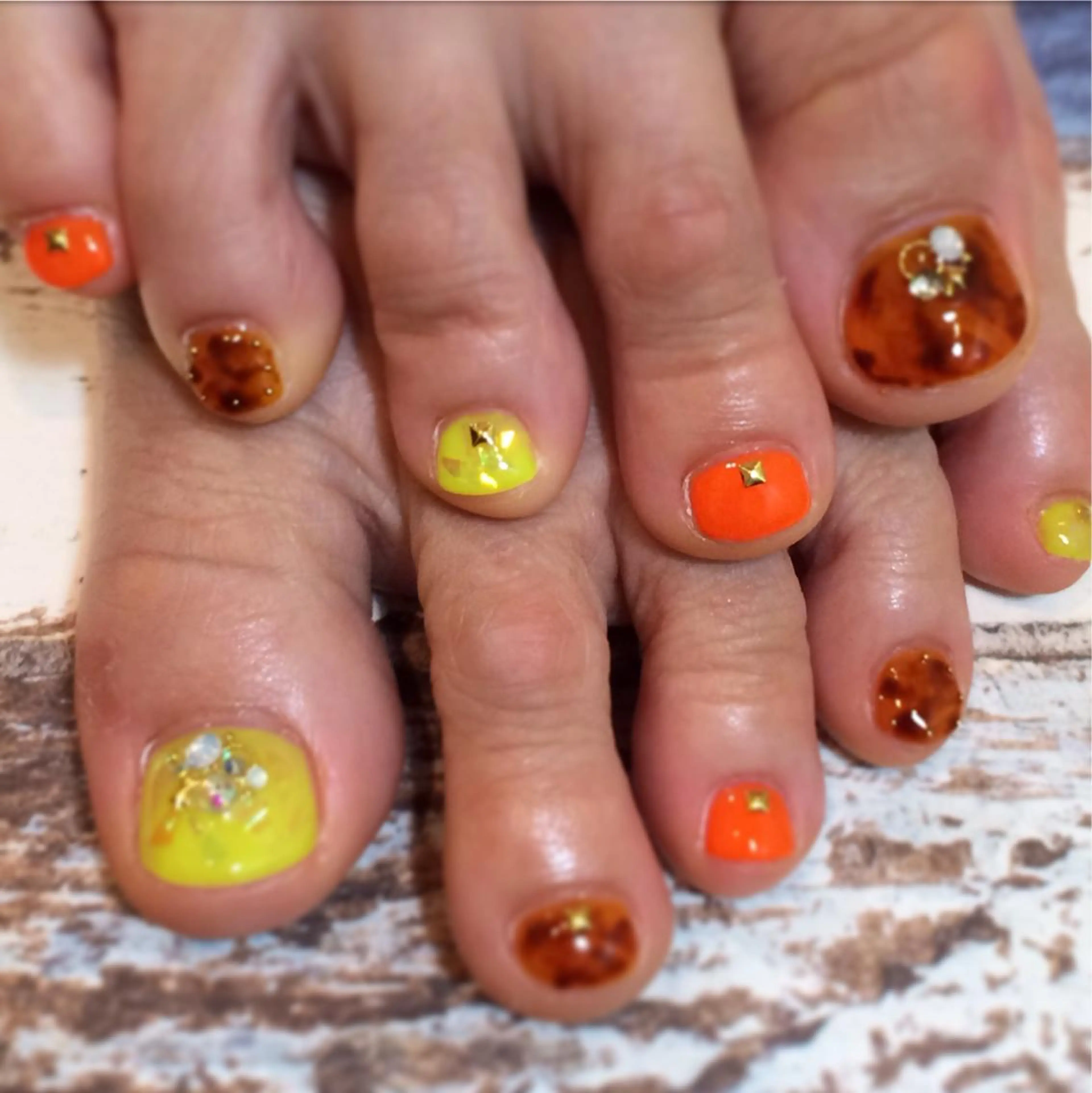 ネイル べっ甲ネイル フットネイル jdn kayokoのネイルデザイン