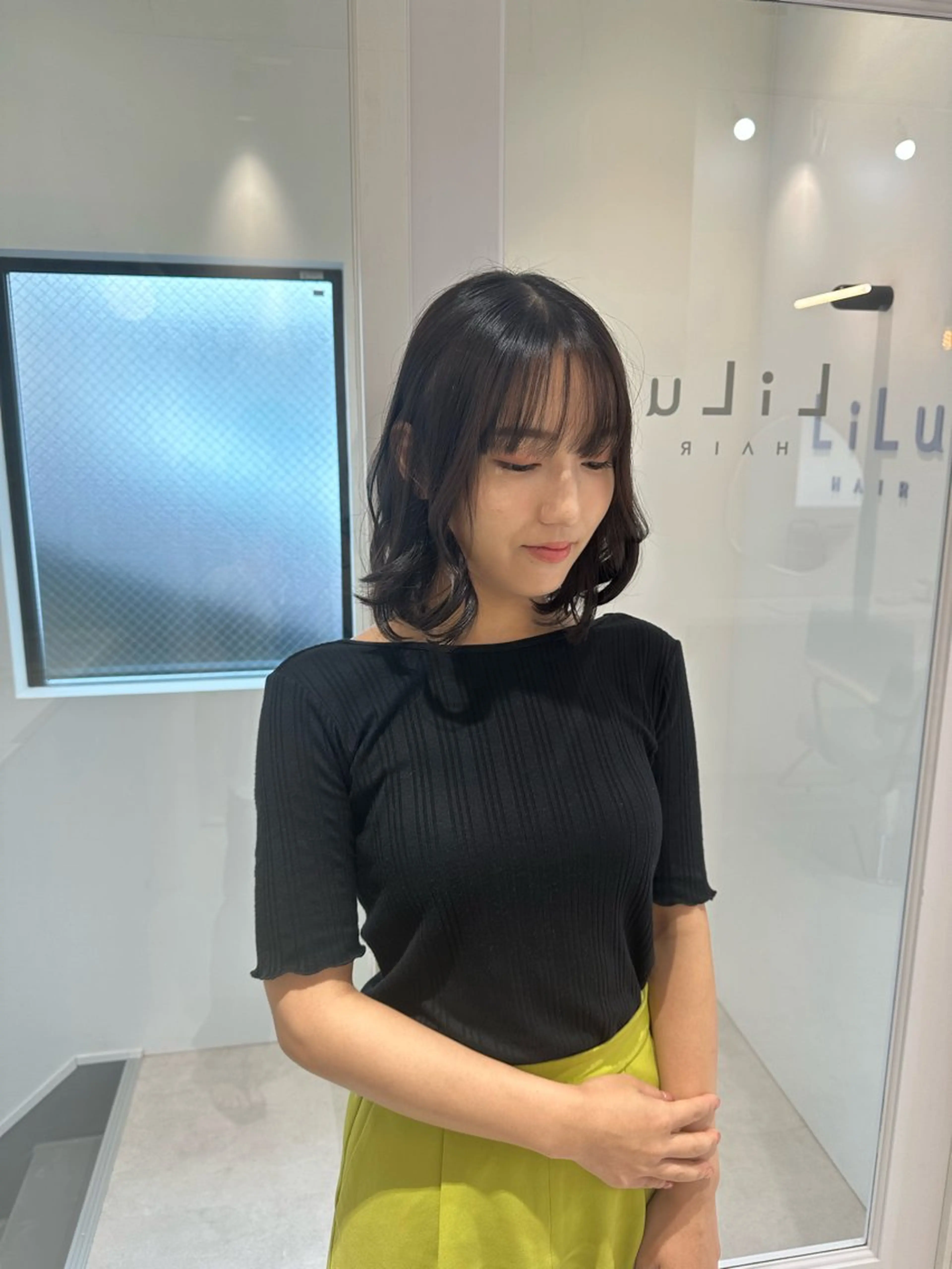 ミディアム カラー お洒落パーマ/ 艶カラー/michiのヘアスタイル