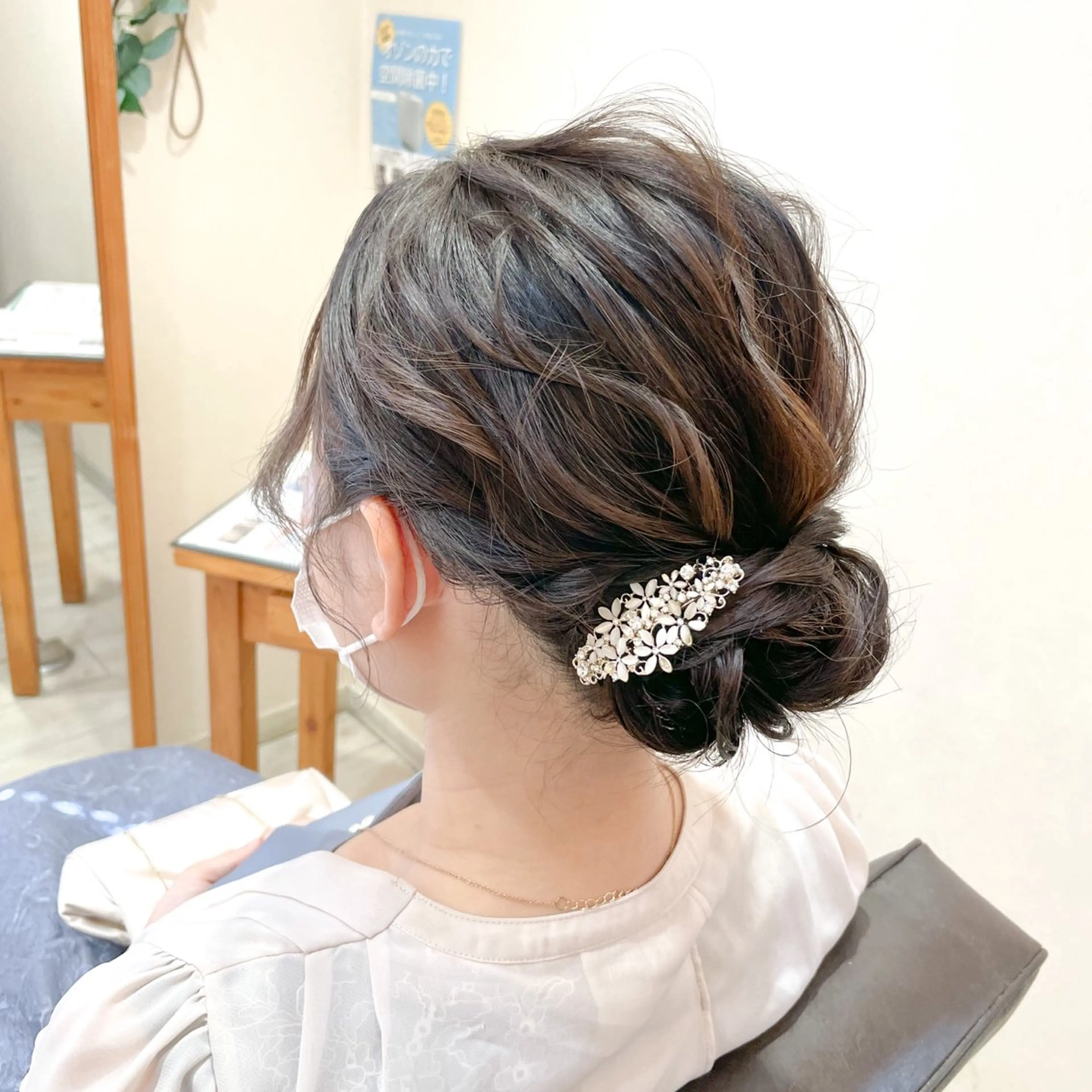 ミディアム ヘアアレンジ ヘアセット アレンジ🎀ツヤ髪✨ 北野亜優実‪🌱‬のヘアスタイル