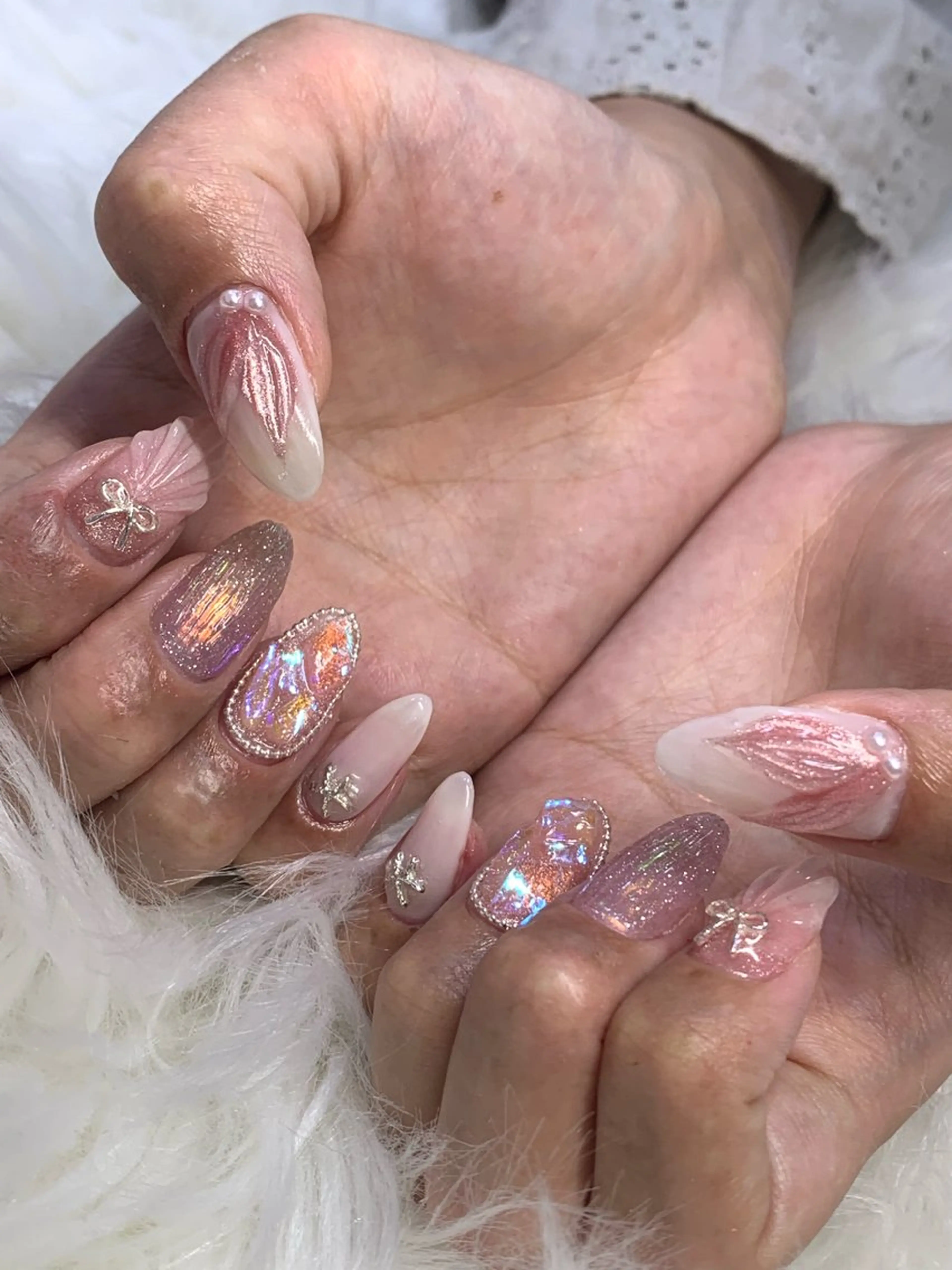 ネイル ハンドネイル NES NAIL所属・さゆり￤推しキャラ ￤ロングネイル🩷のネイルデザイン