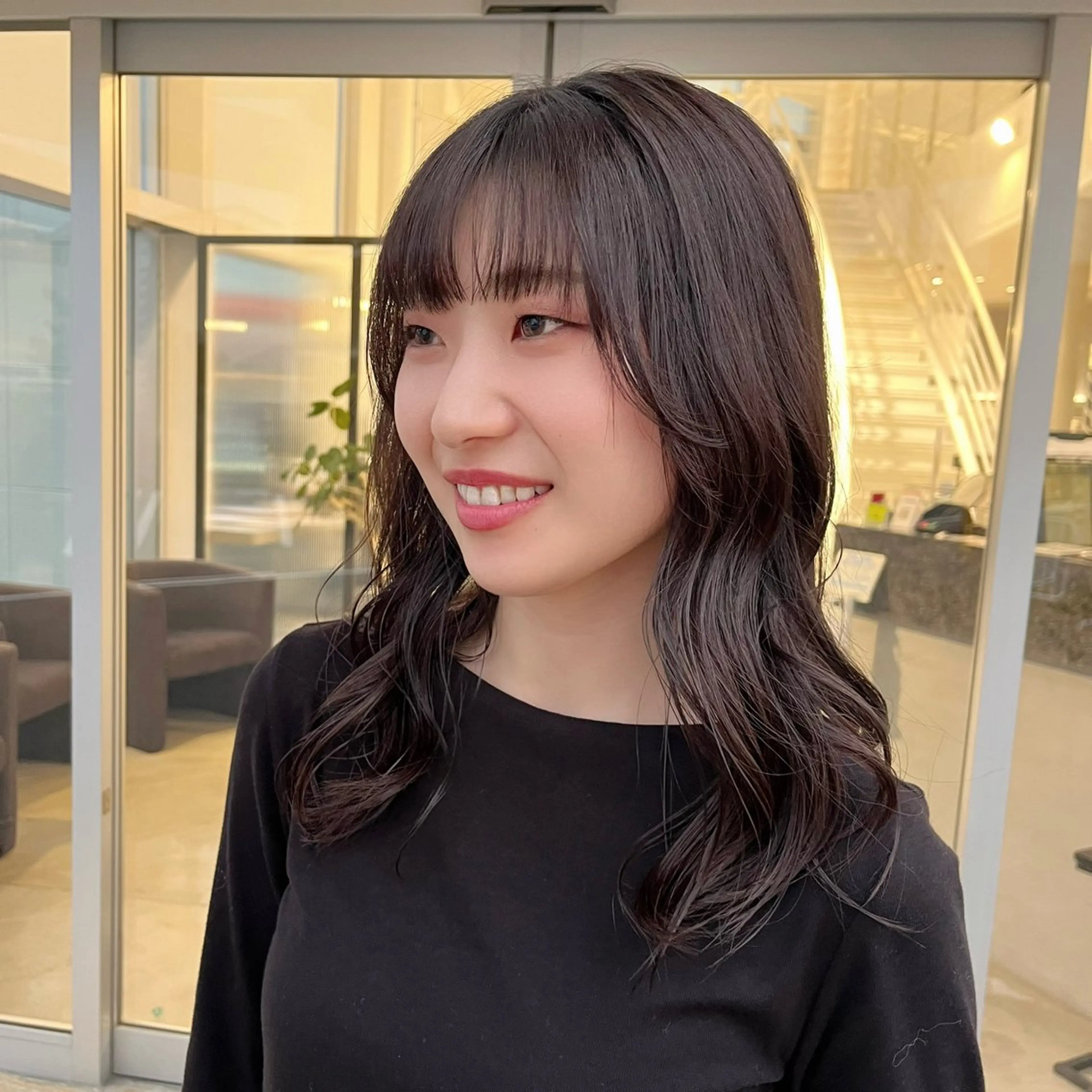 セミロング カラー レイヤーカット カット ヘアカラー KUTEN所属・岐阜パーマ/透明感 カラー/Genkiのヘアスタイル