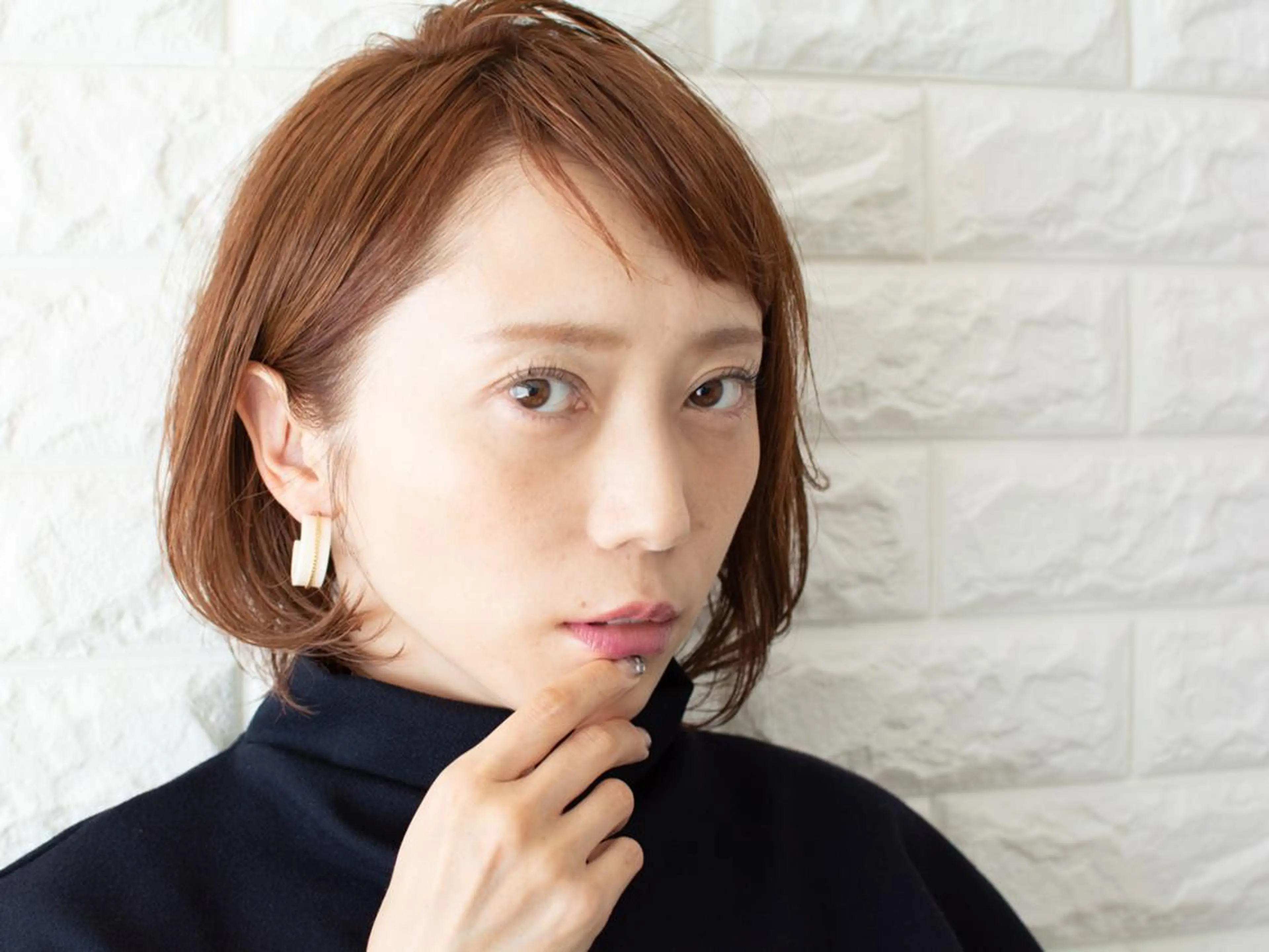 ミディアム ショートボブ ボブ 外国人風カラー ハイライト 外ハネヘア 撮影モデル 斉藤 正敏のその他イメージ