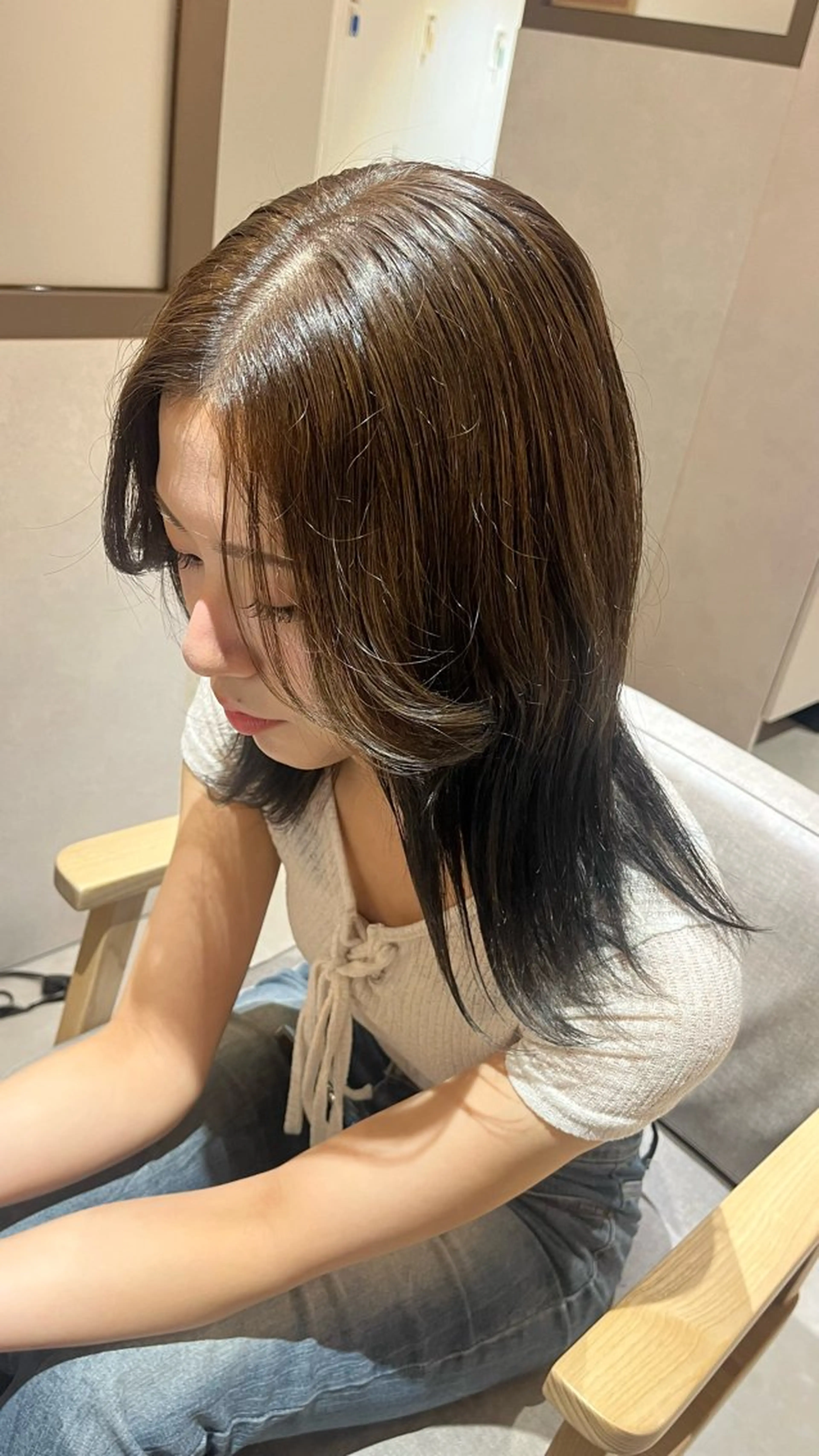 セミロング カラー イルミナカラー トリートメント little lulu 梅田所属・高橋 さやかのヘアスタイル