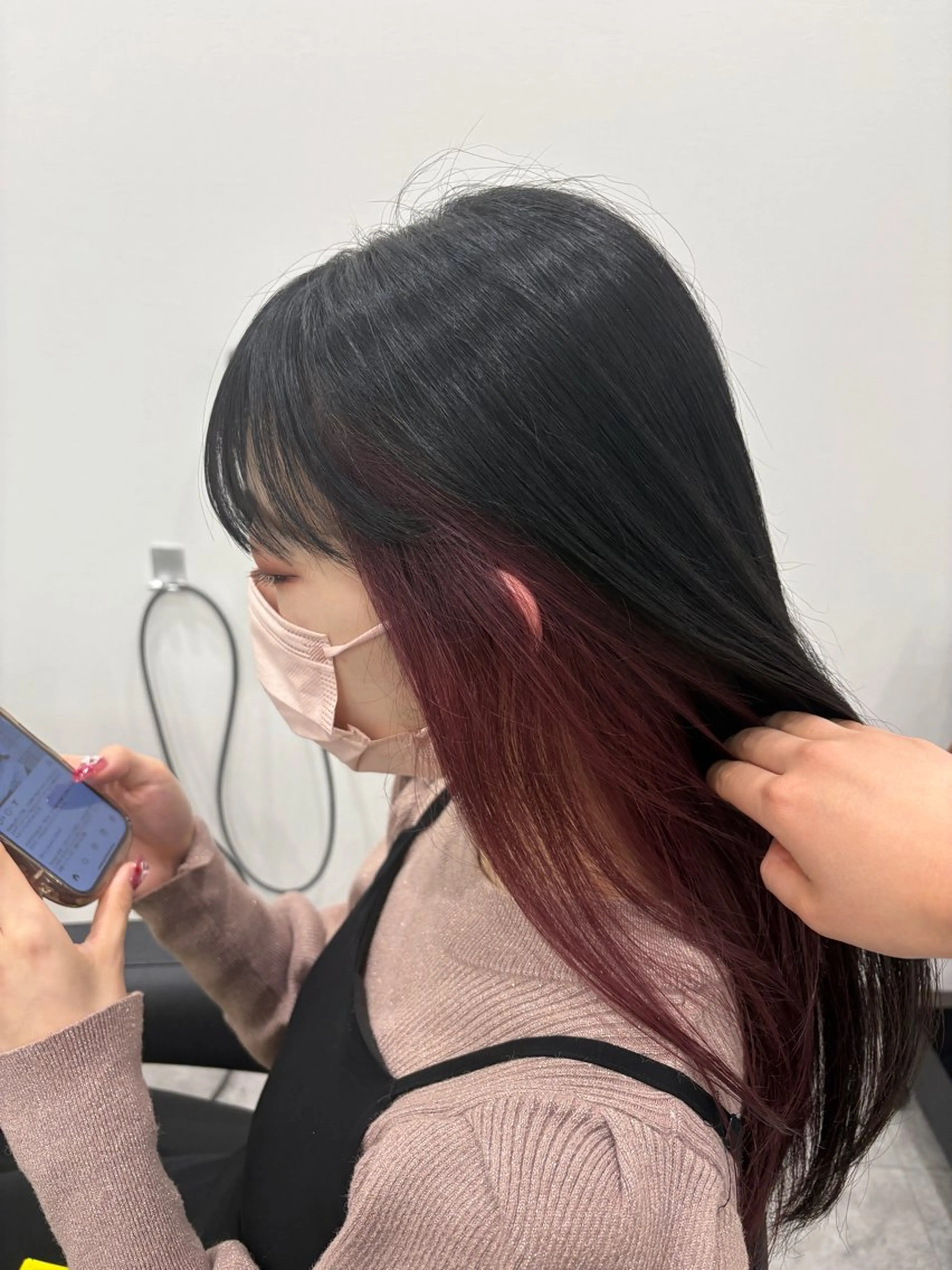 ロング カラー ヘアアレンジ ブリーチ ケアブリーチ ボブ 韓国風ヘア レイヤーカット ヘアカラー トリートメント 💝似合わせカット& カラーＵｒｕｎａ💝のヘアスタイル