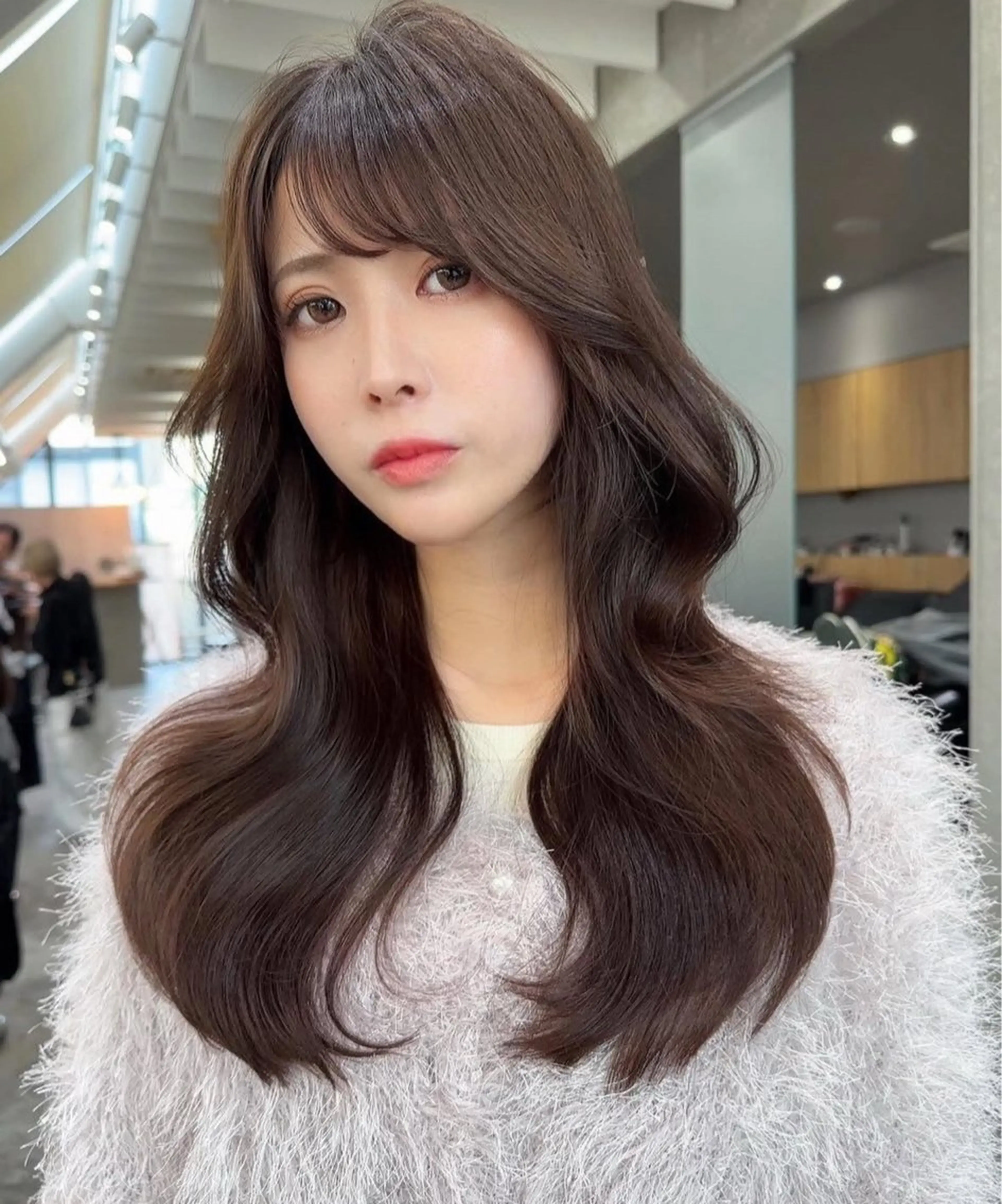 ロング ヘアカラー トリートメント 韓国ヘア/縮毛矯正 松沢州途のヘアスタイル