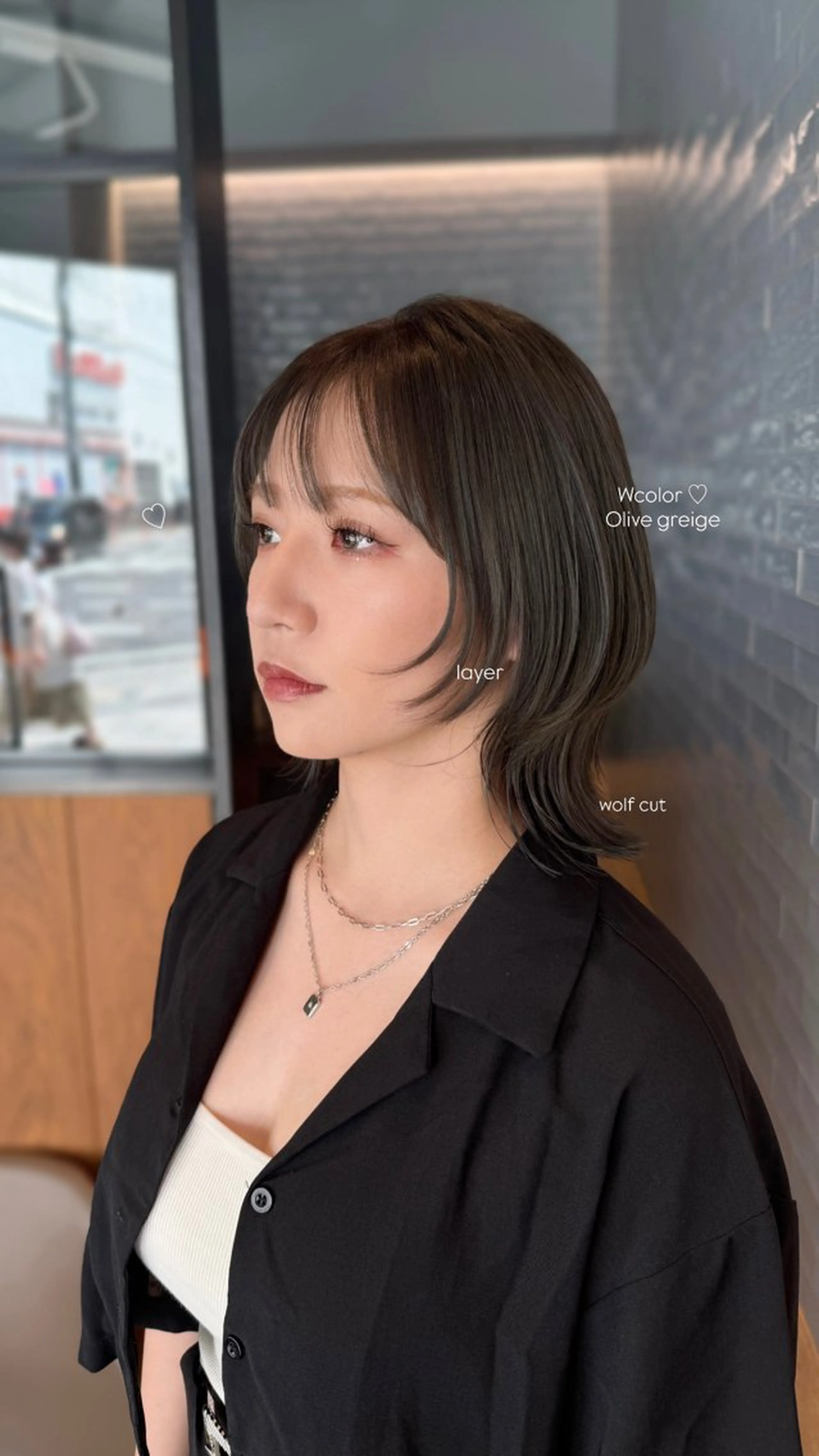 ミディアム カラー カット ヘアカラー トリートメント yuuri 🎀のヘアスタイル