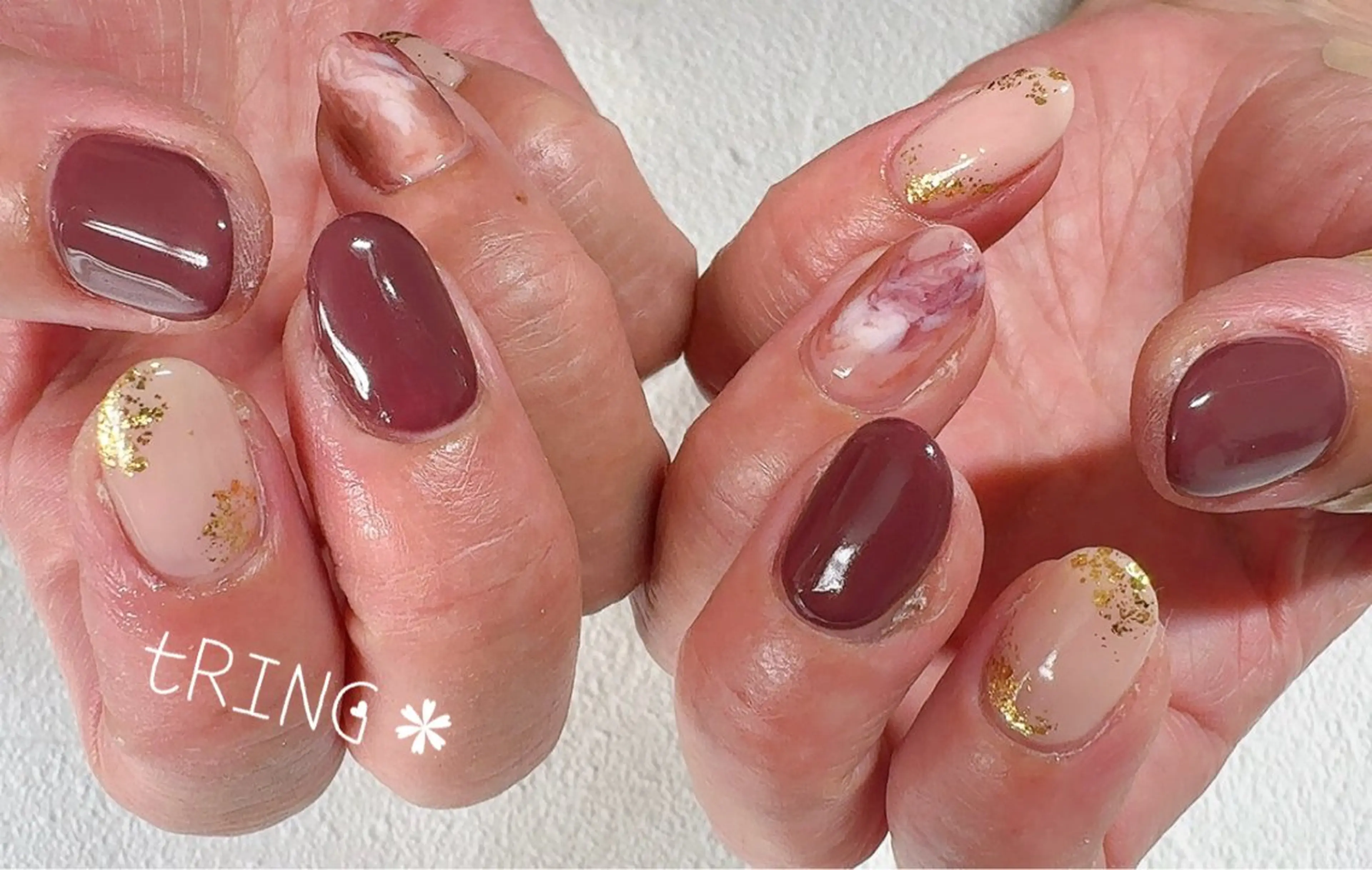 ネイル ハンドネイル tRING＊ しいの木台のネイルデザイン