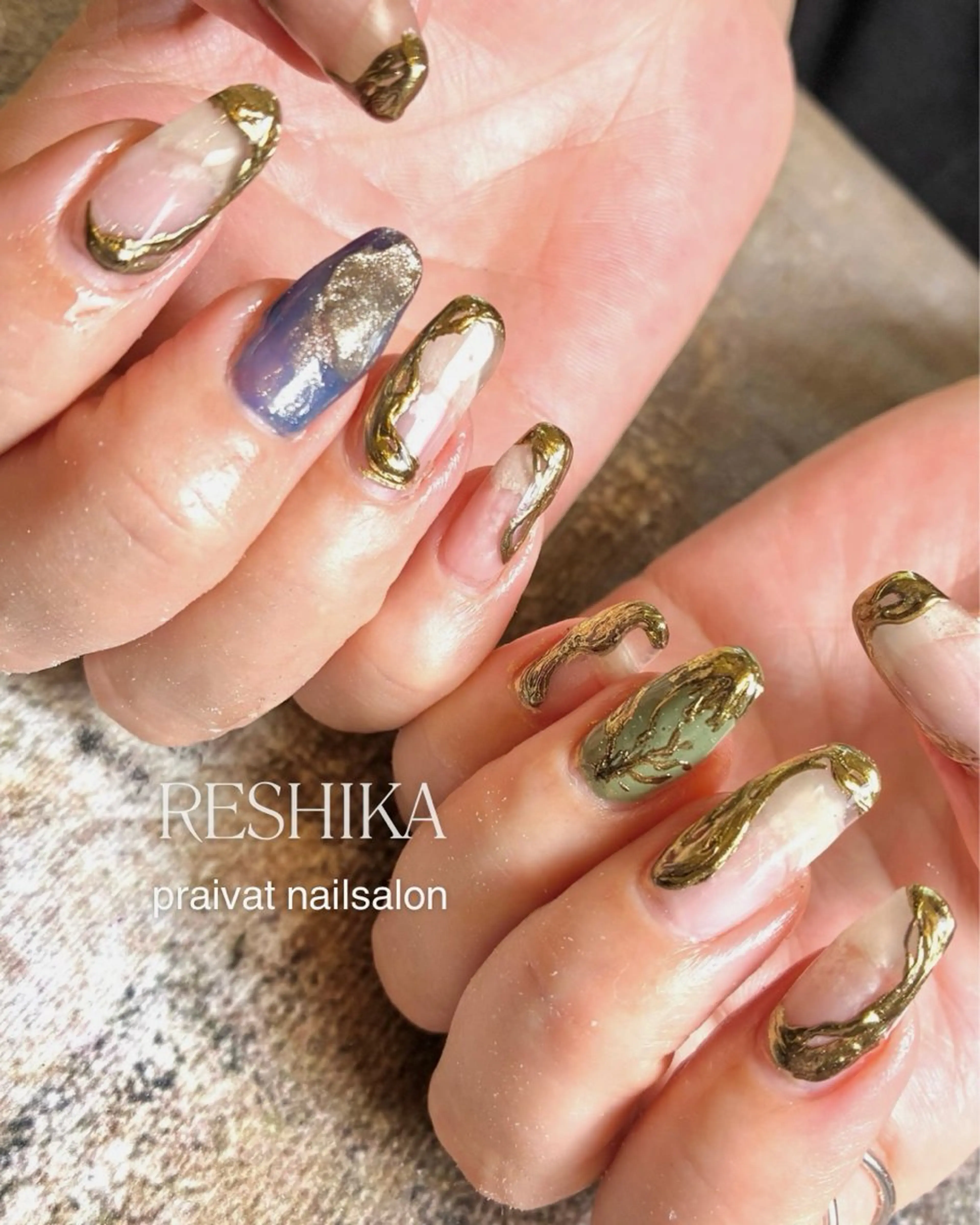 ネイル アートネイル ラメ(グリッター) m mのネイルデザイン