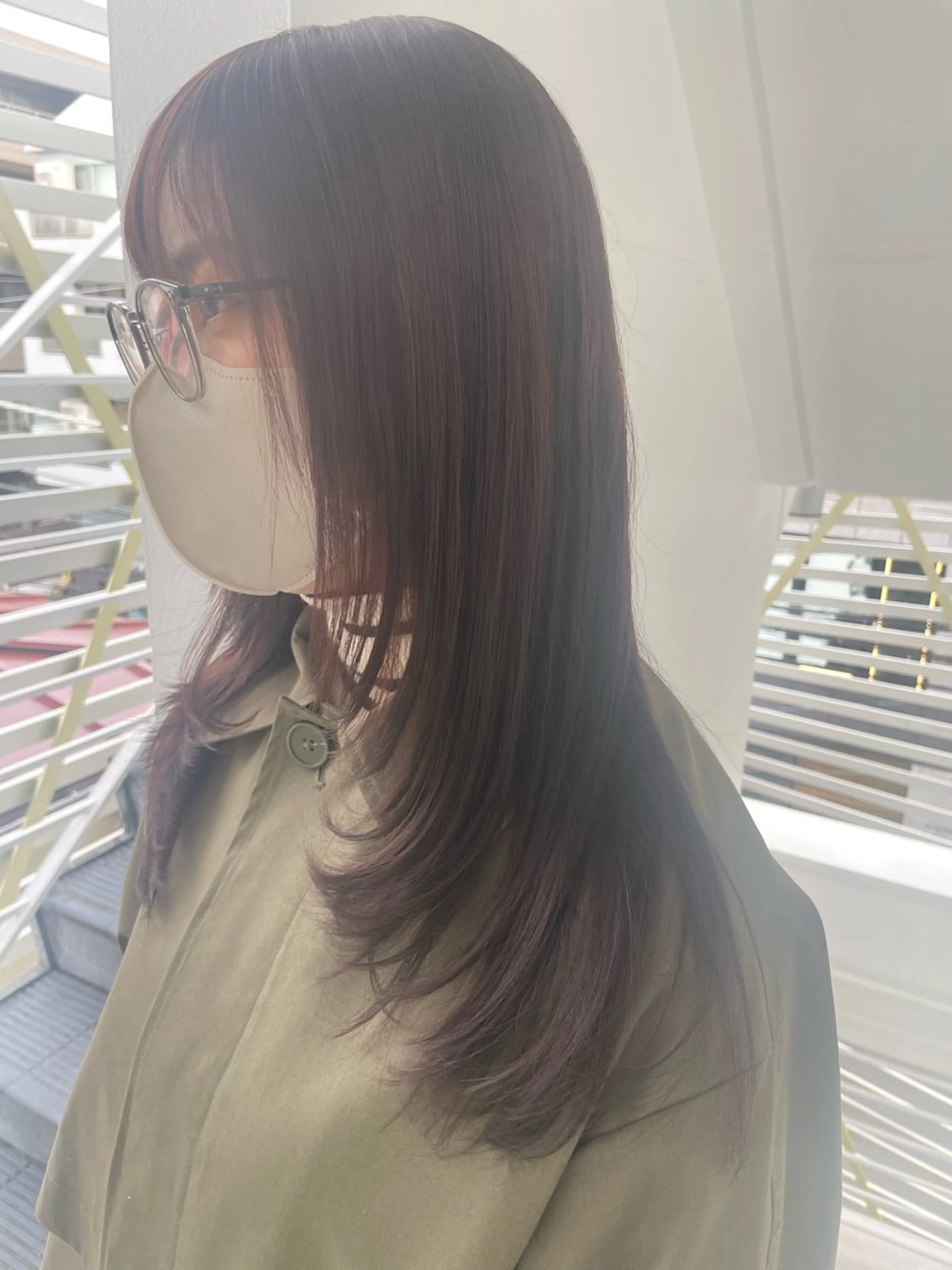 セミロング カラー パープルカラー バイオレットカラー レイヤーカット カット ✨髪のソムリエ✨ 岩川和生（店長）🦄のヘアスタイル